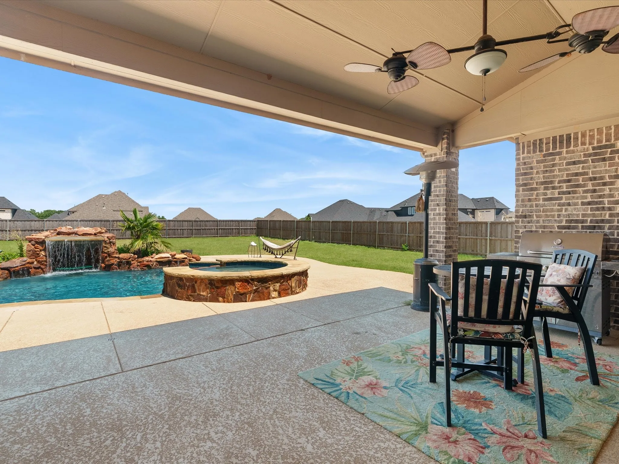 Large covered patio