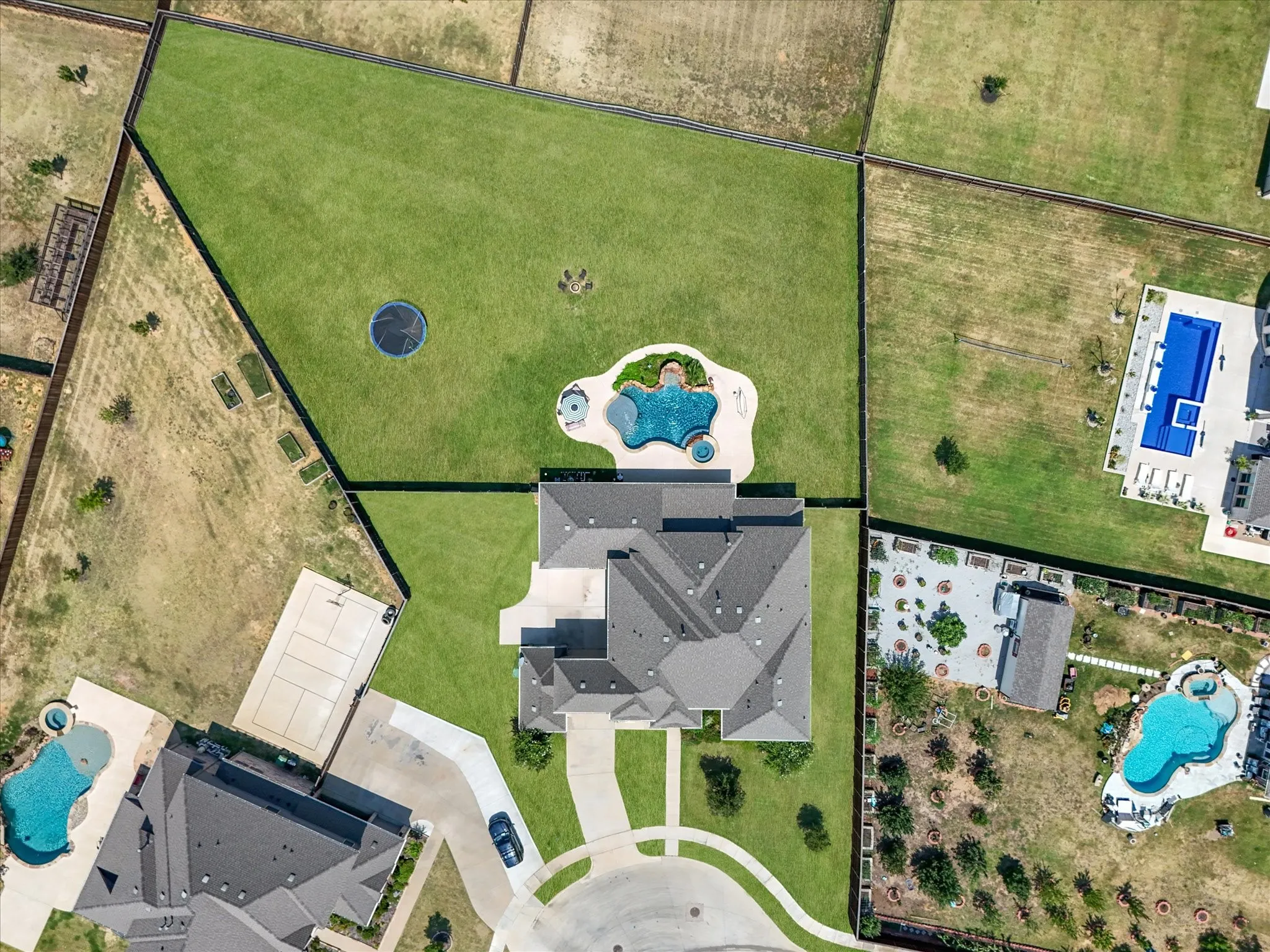 Plenty of open room to play on just shy of 3/4 of an acre