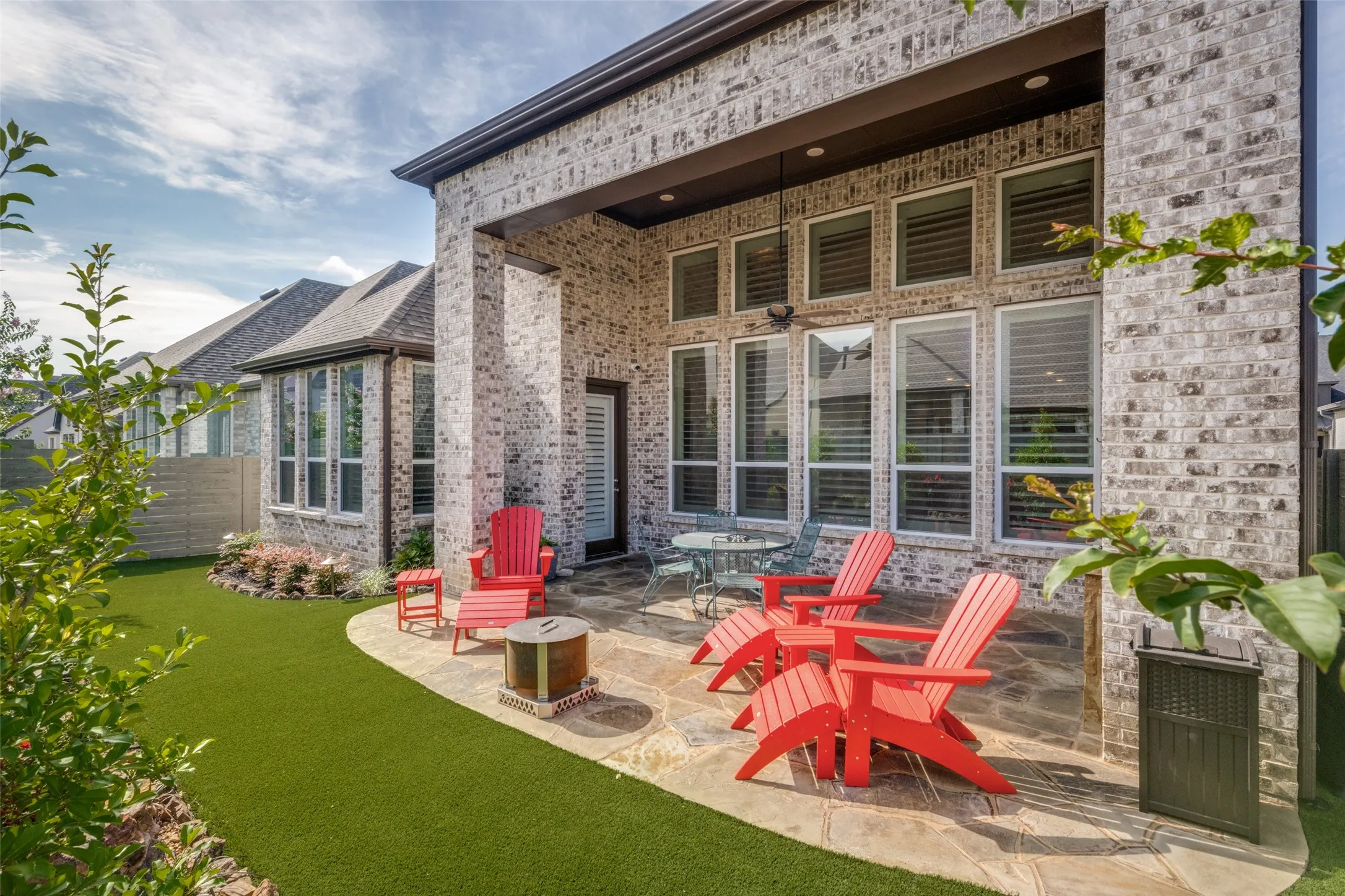 Turfed backyard