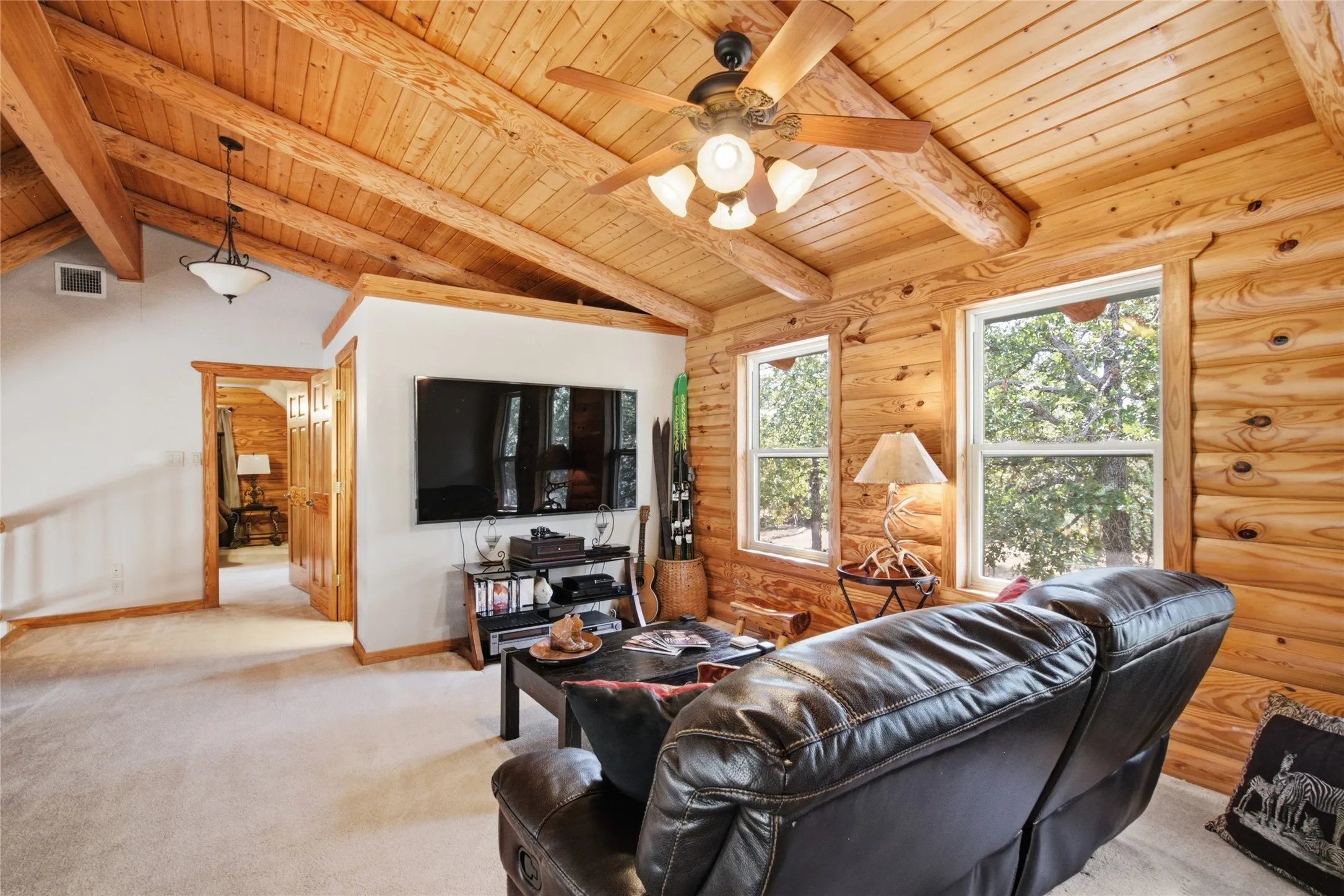 upstairs