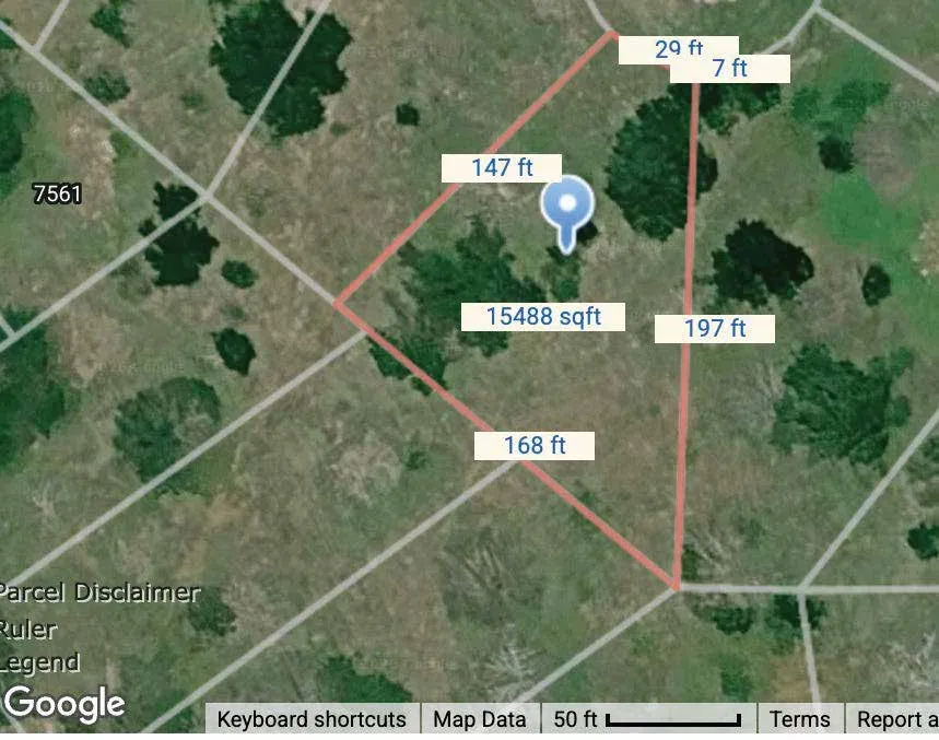 Property Survey Map. Illustrating the property boundaries, dimensions, and total square footage