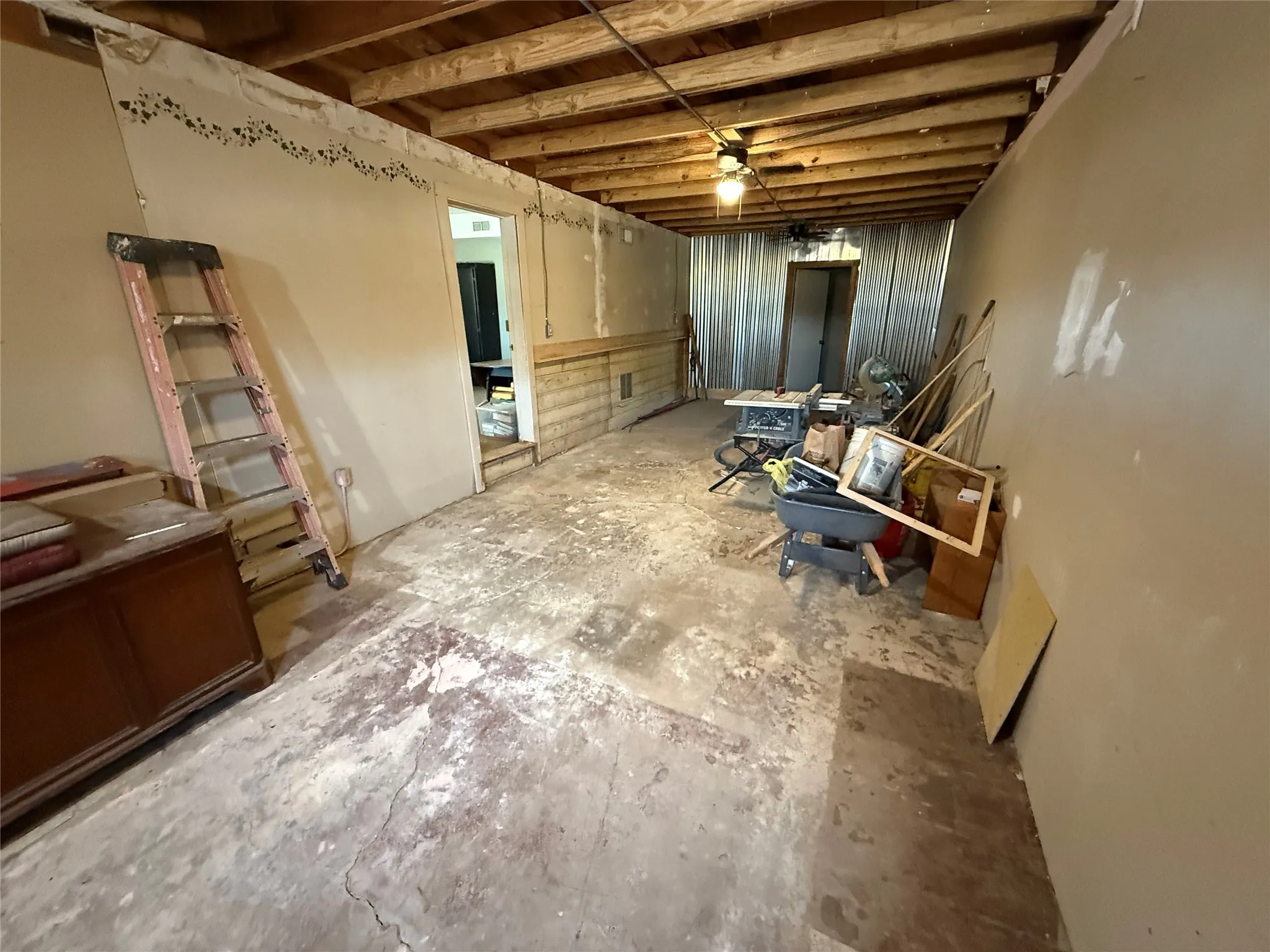 incomplete back of office space