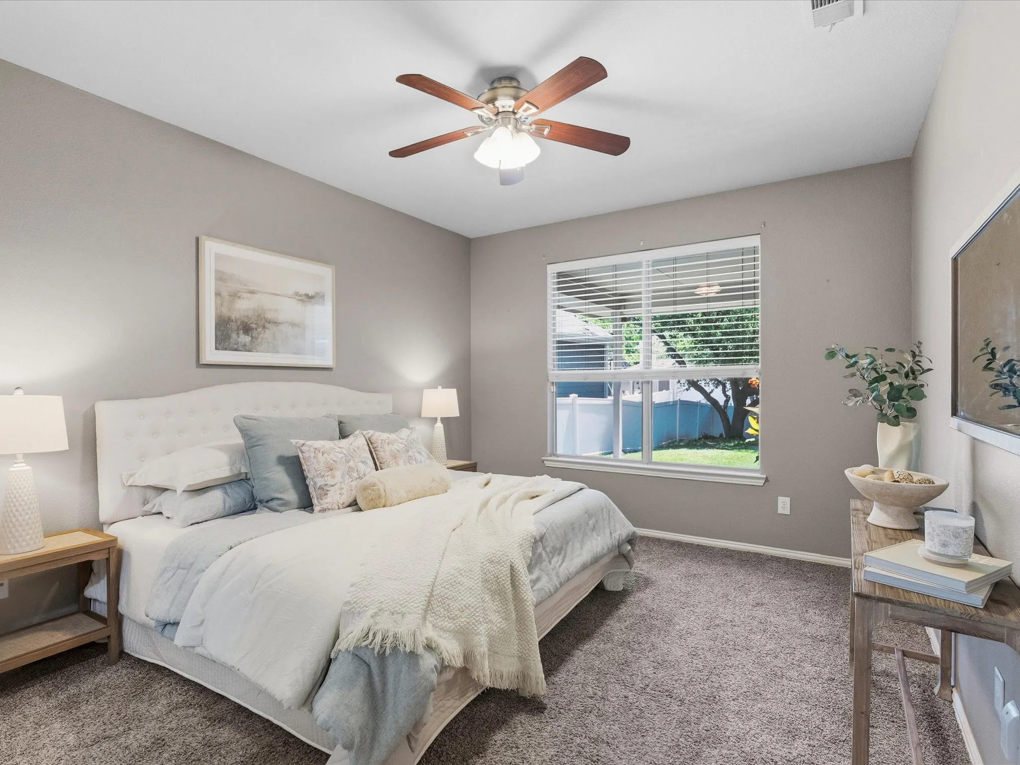 Private primary bedroom separate from secondary bedrooms