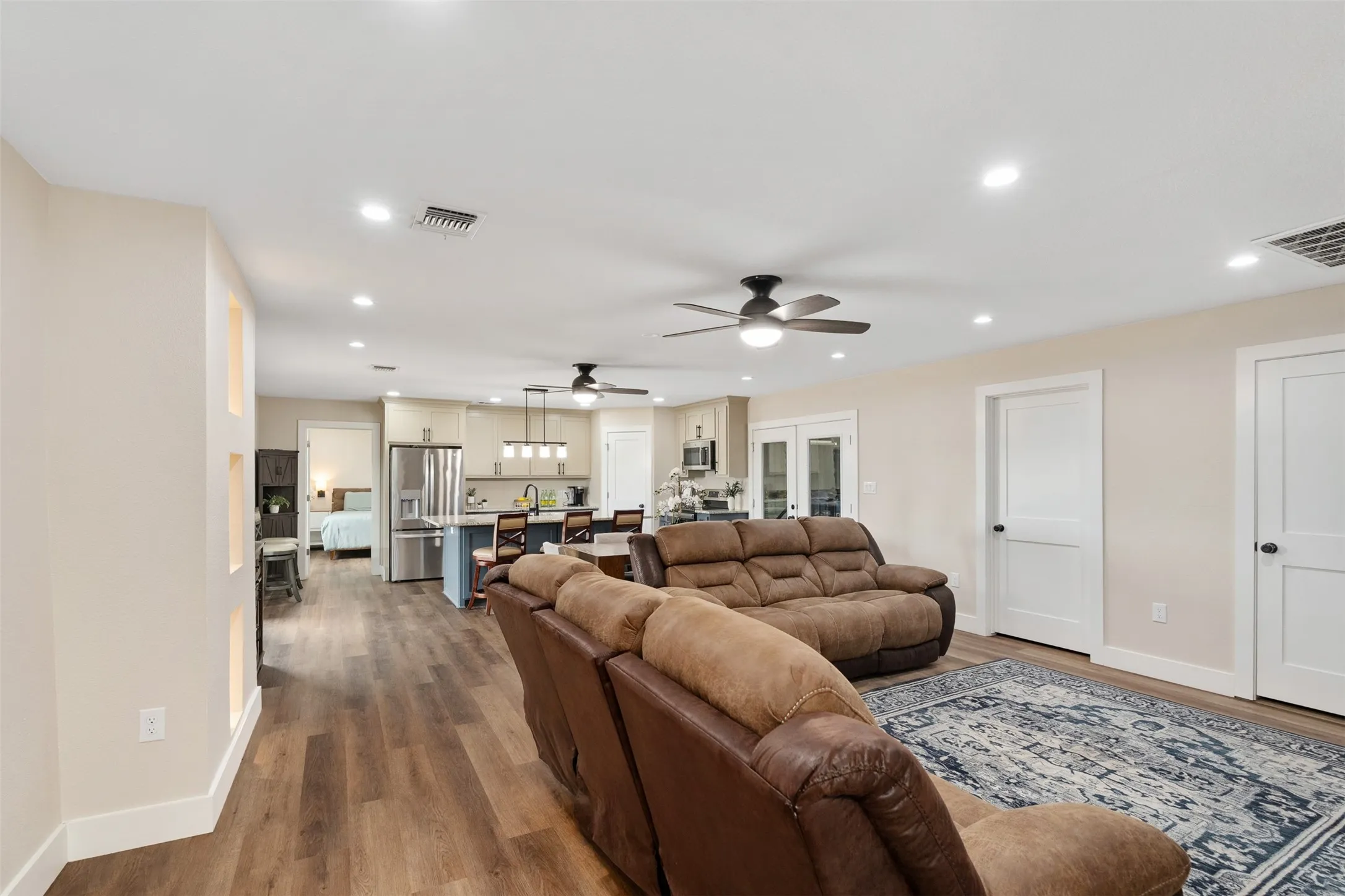 Upstairs open concept living space.