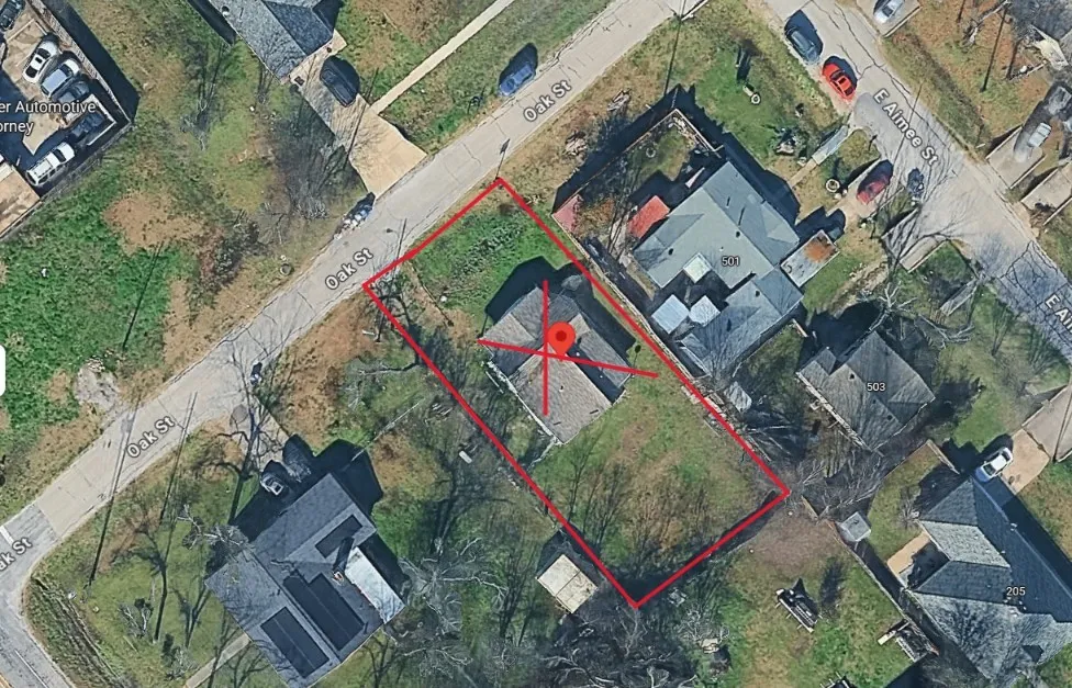 Home has been removed, outlines are approximate.