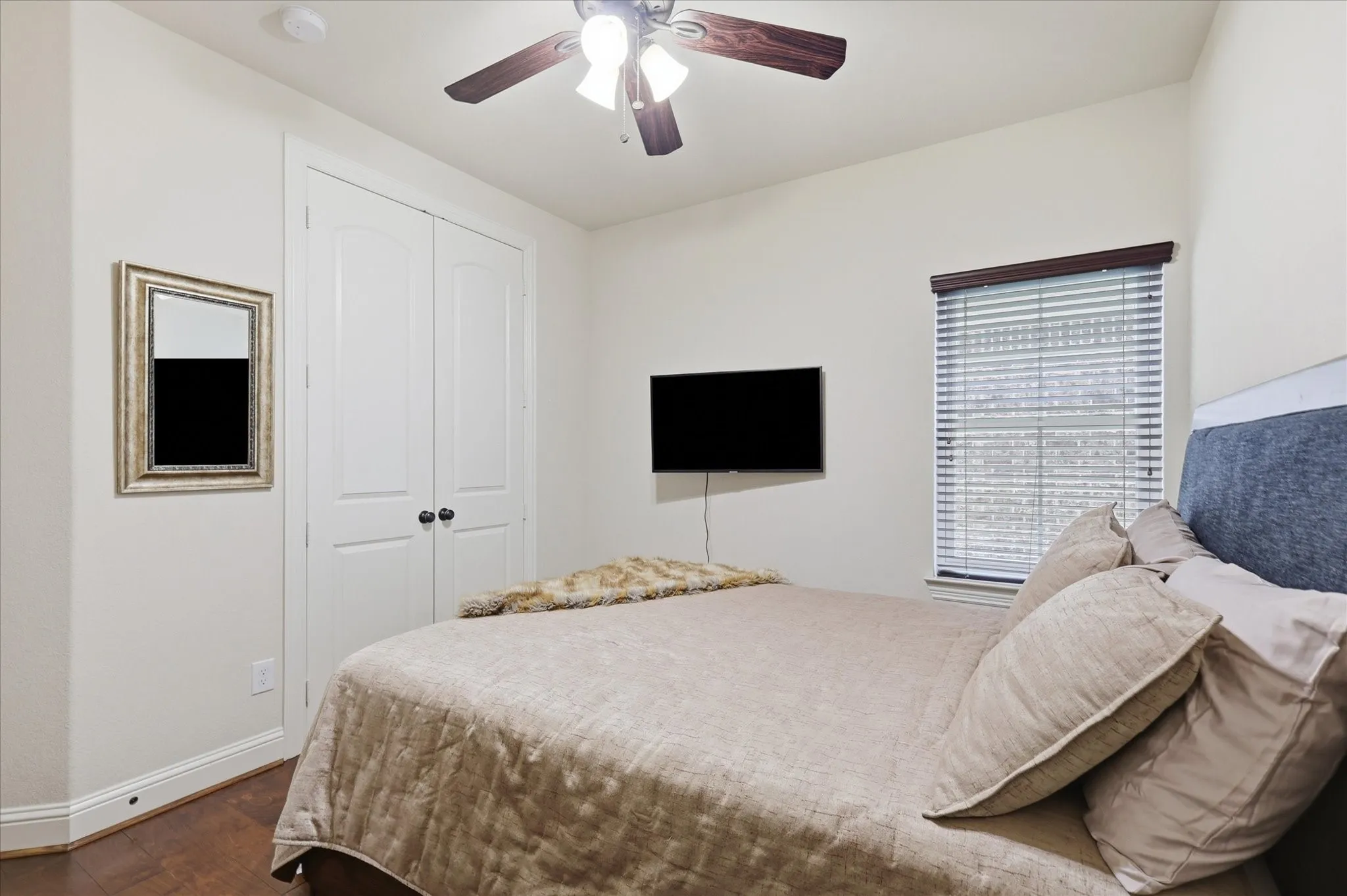 upstairs bedroom with a ENORMOUS walk in closet.