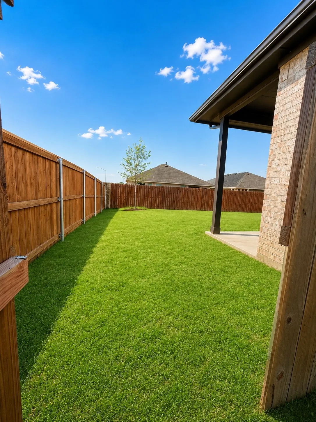 Side entrance to back yard
