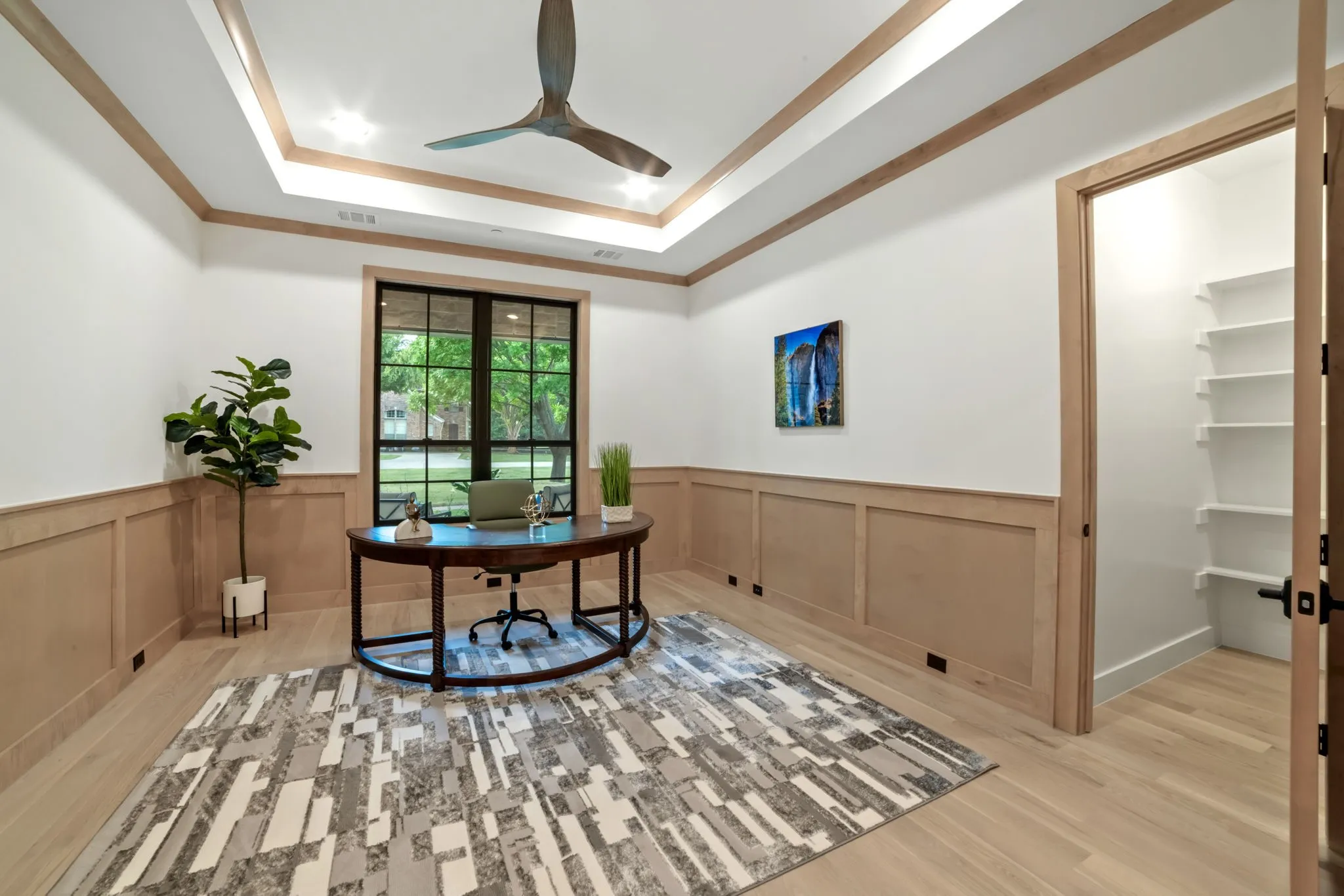 Executive office with walk in closet