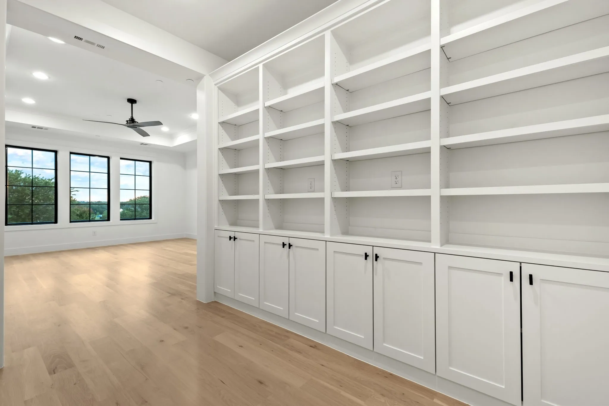 Upstairs Game room built ins