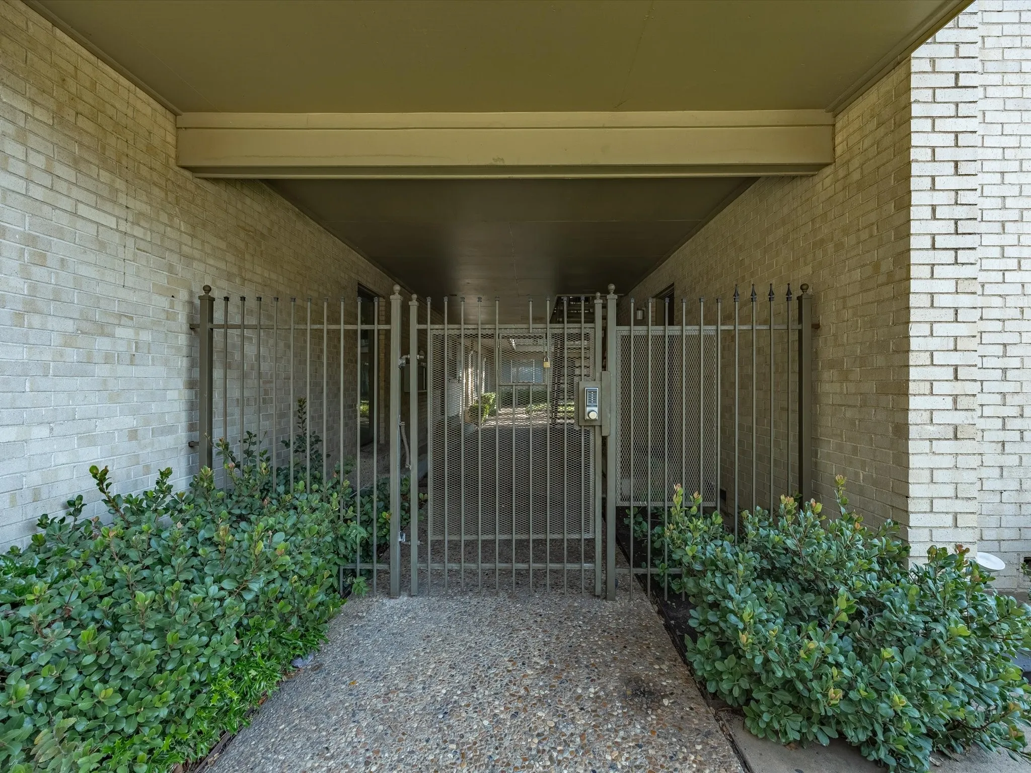Gate with a patio