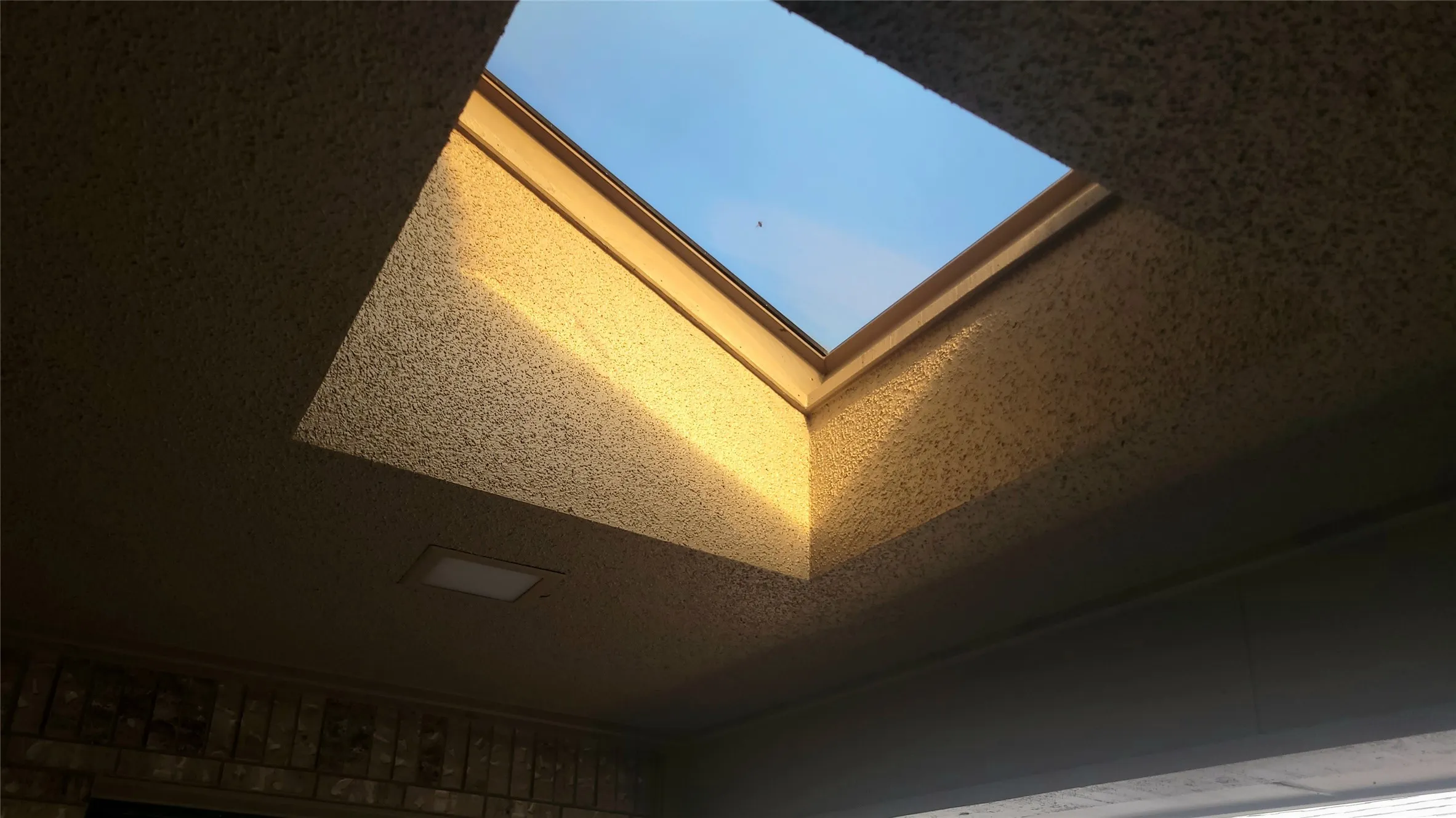 Bedroom patio skylight