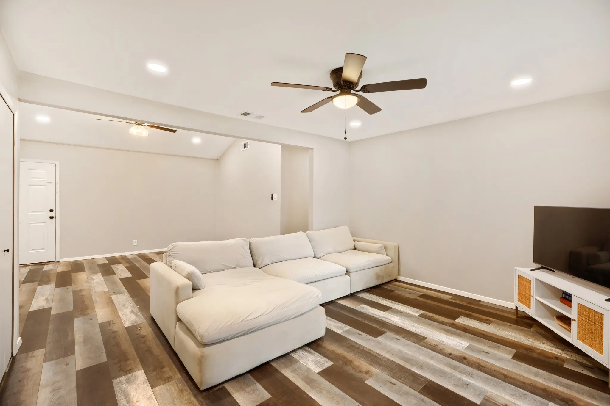 Open floor plan upon entry