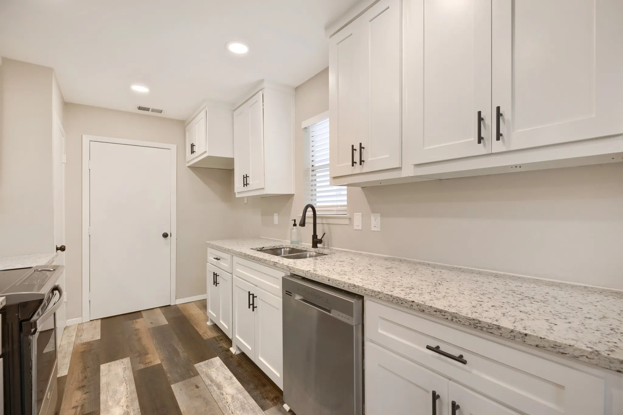 Up close shot to cabinetry in kitchen