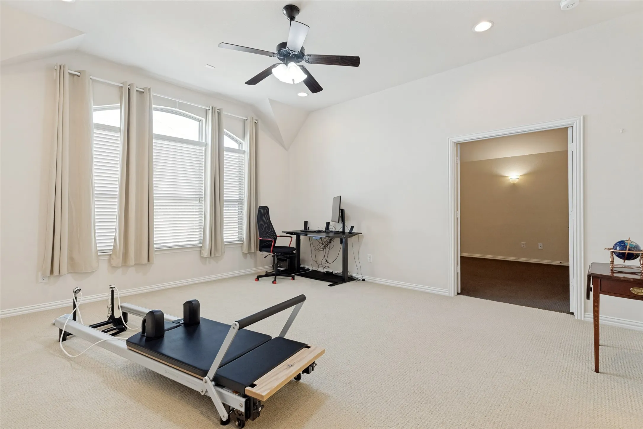 Landing upstairs provides flex space