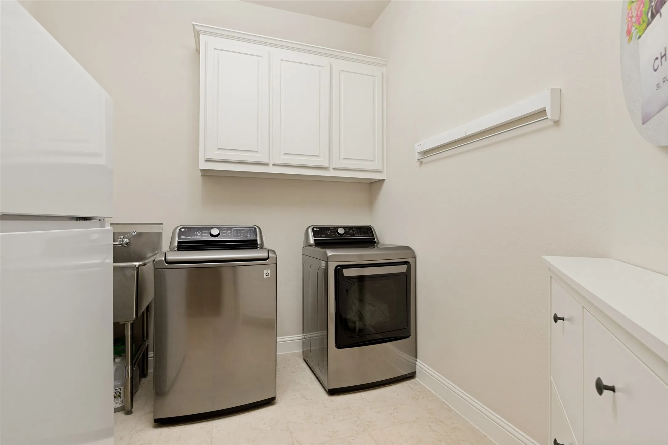 Laundry sink in Utility Room with Space for Frig