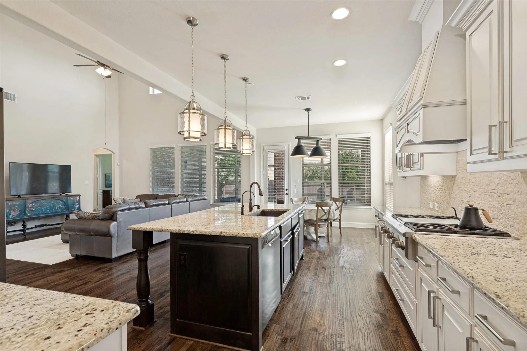Kitchen Open to Living