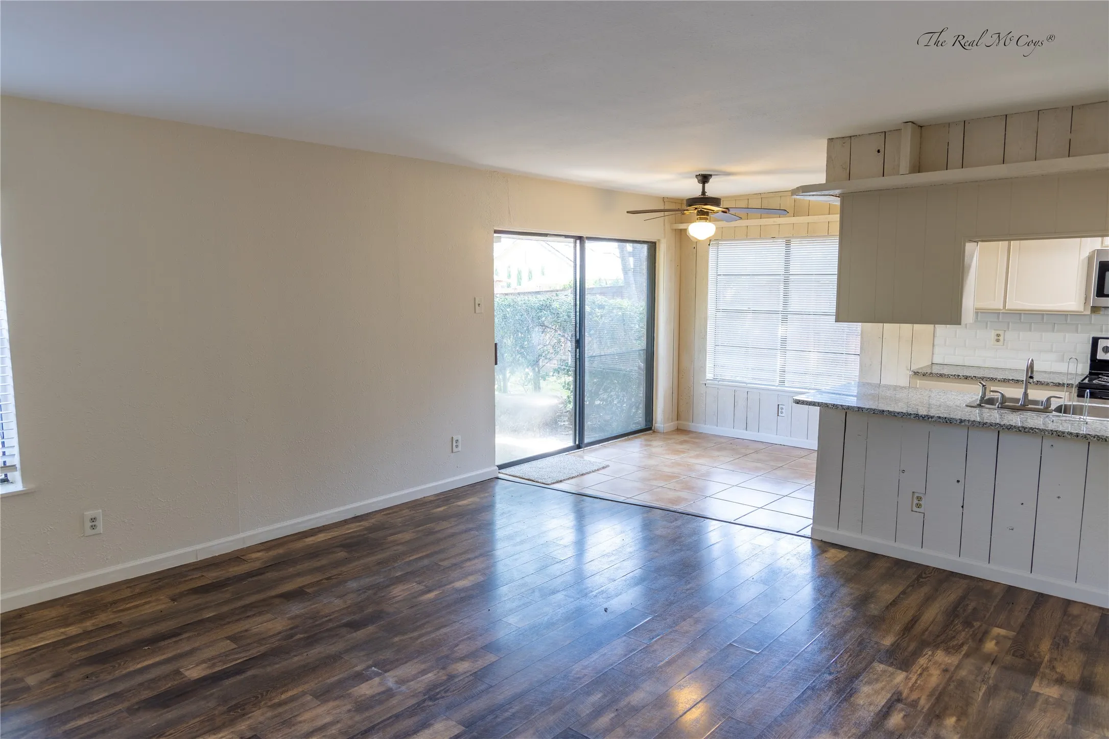Open to the living area.