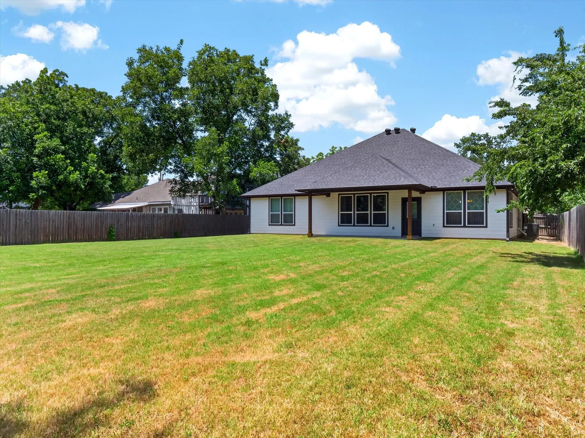 Large backyard