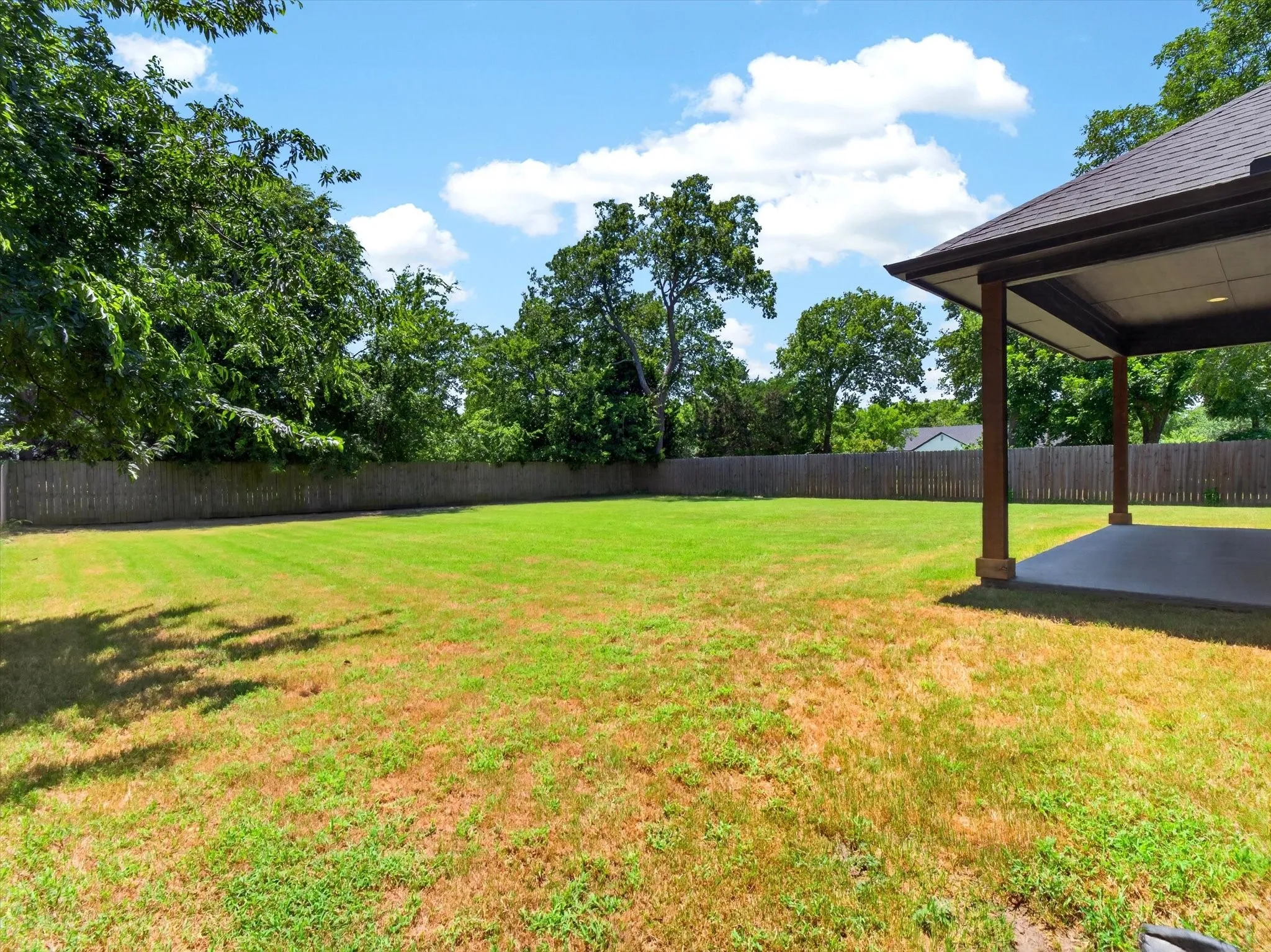 Large backyard