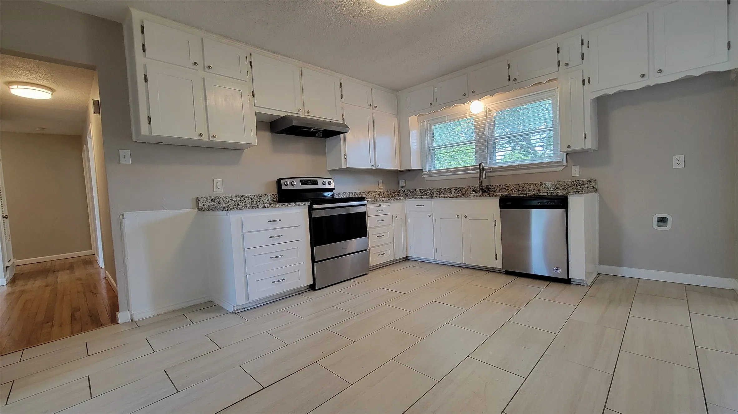 Kitchen with granite countertops
