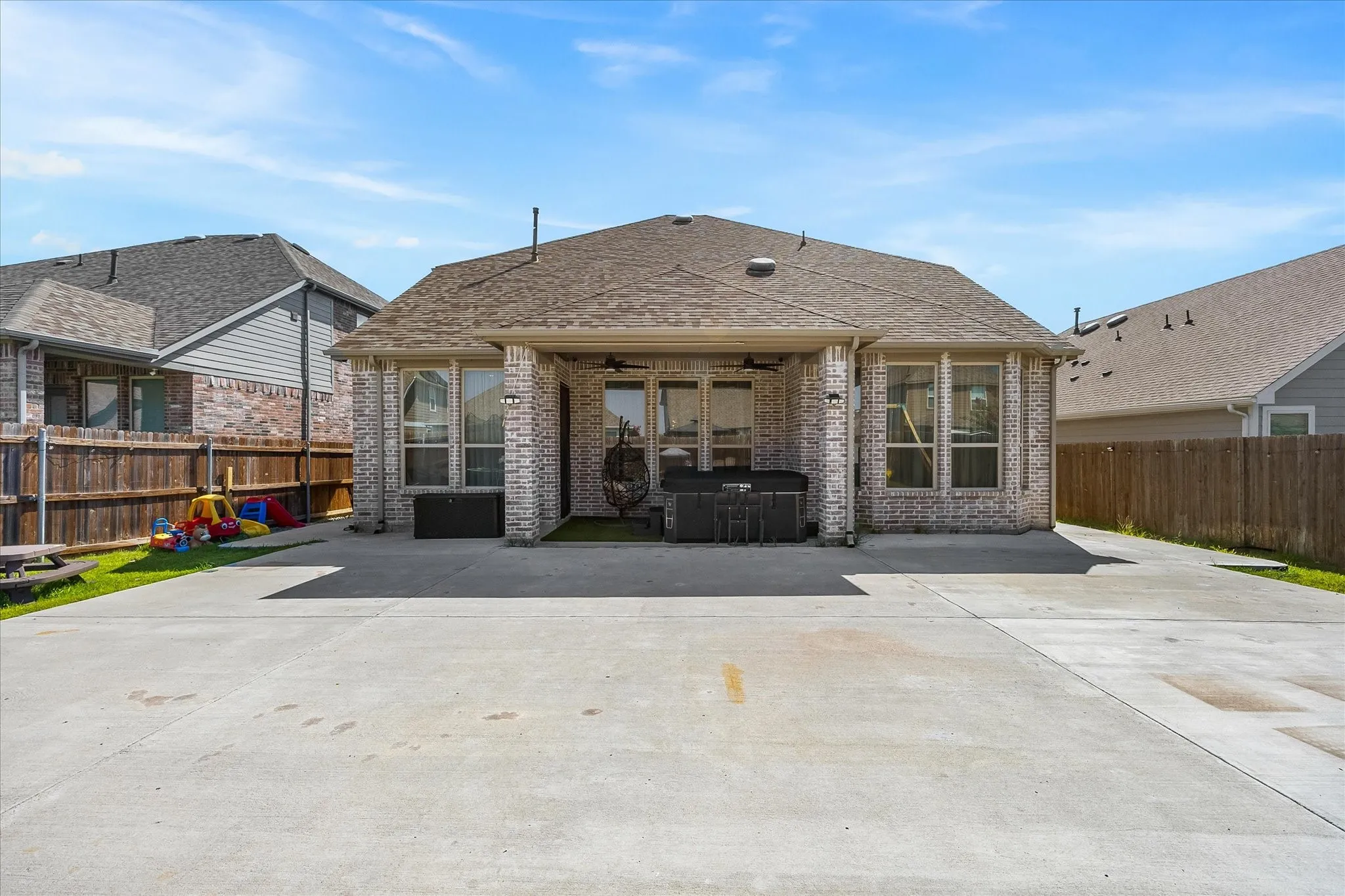 Rear view of home