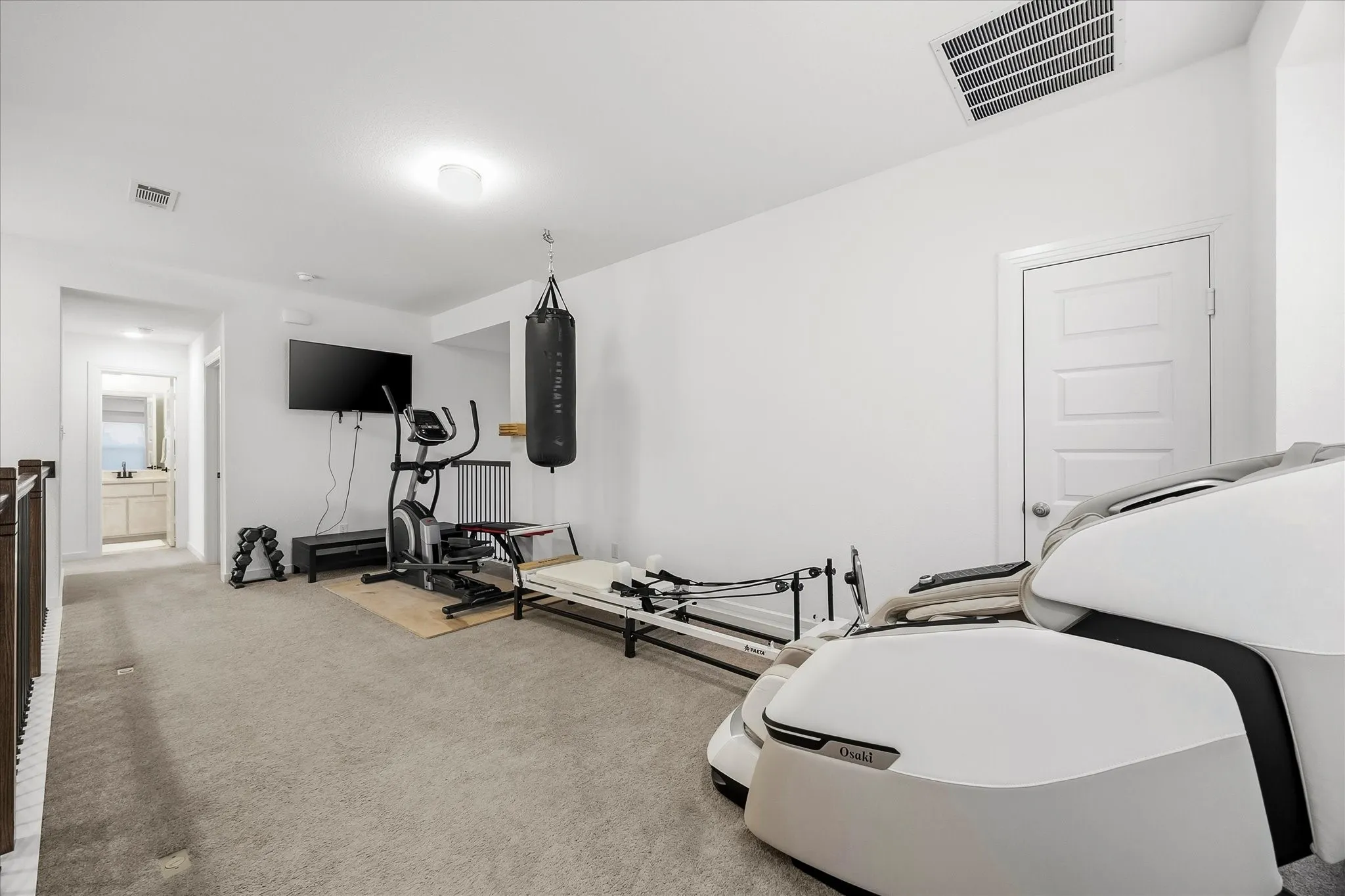 3rd living area can double for exercise area