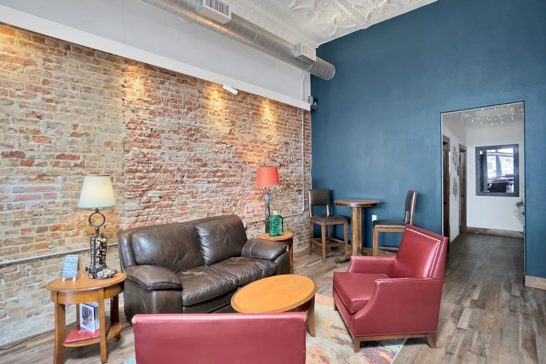 Cozy conversation areas are a plus!