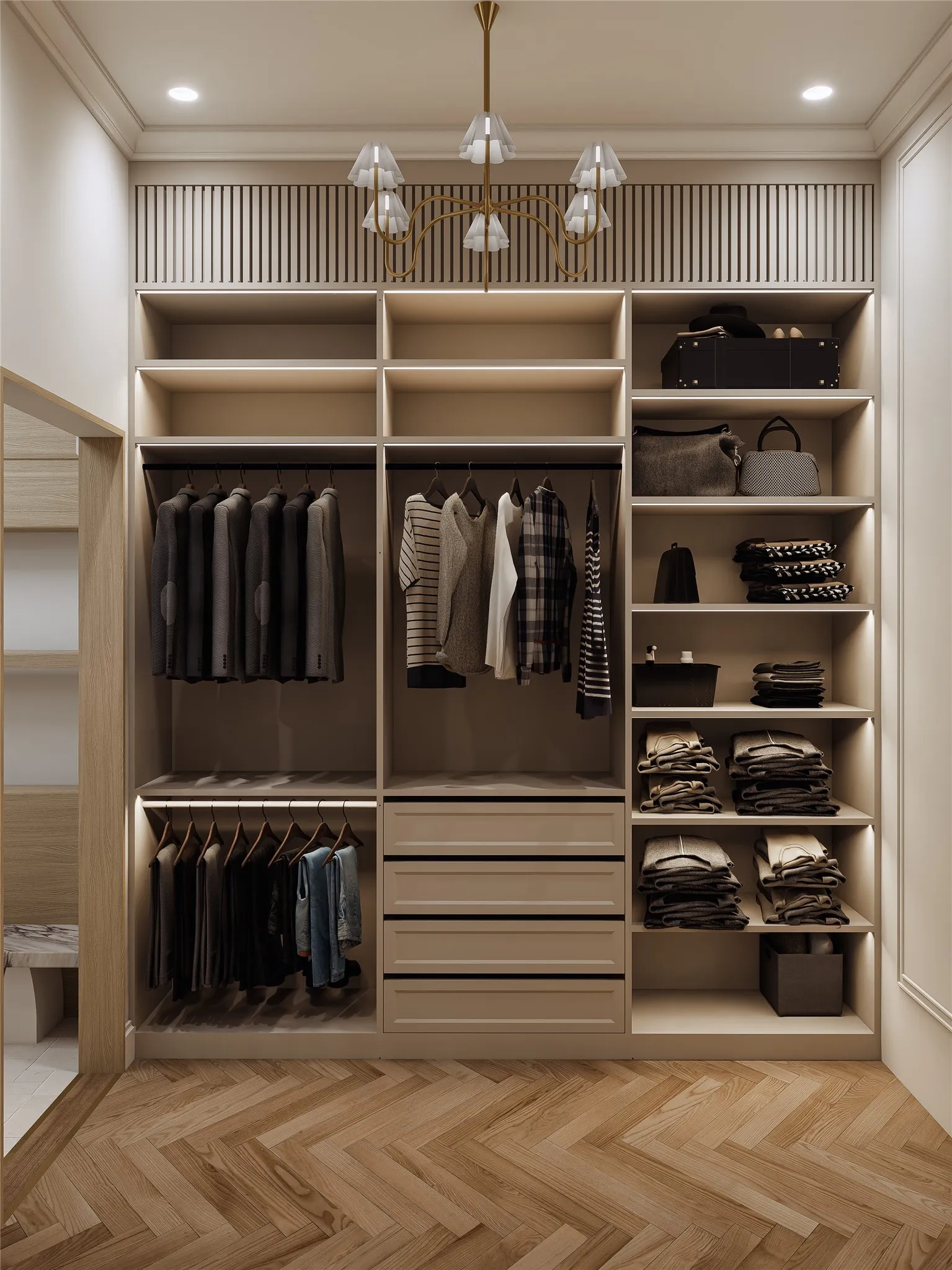 his closet
