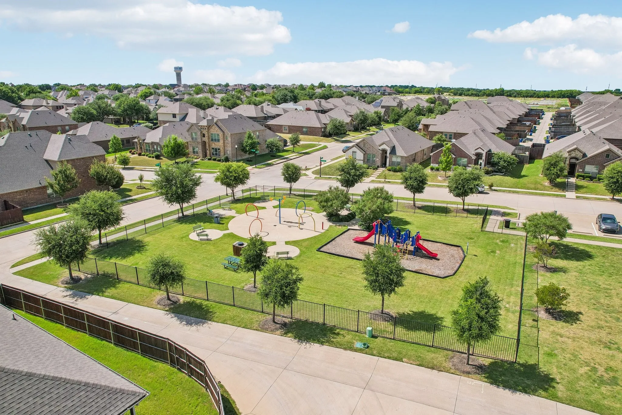 Community playground and splash pad