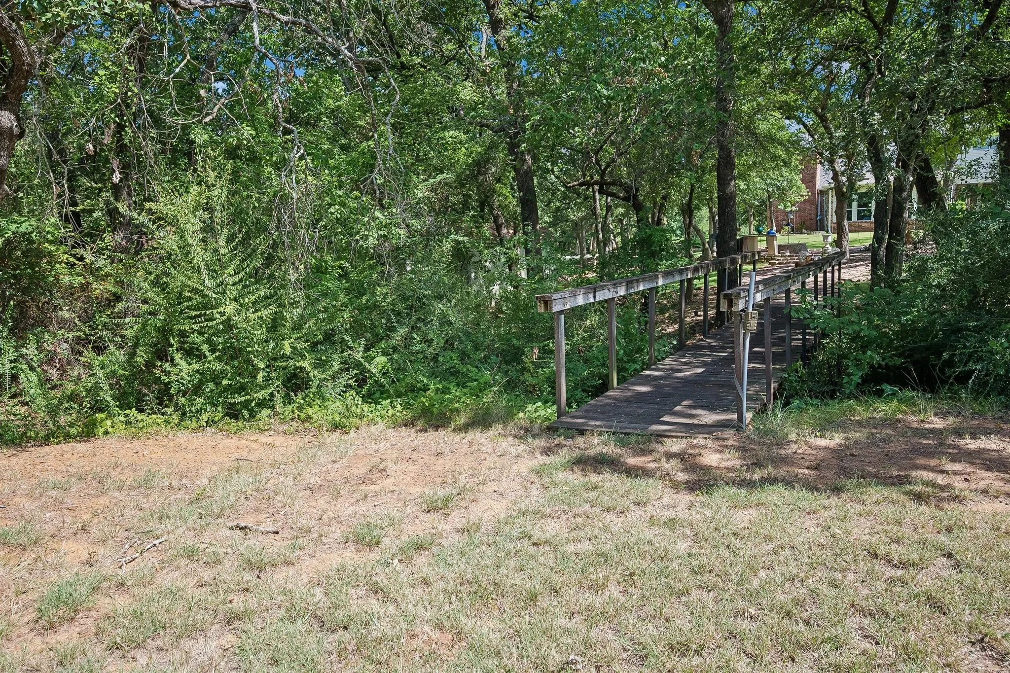 Natural area at very back of property