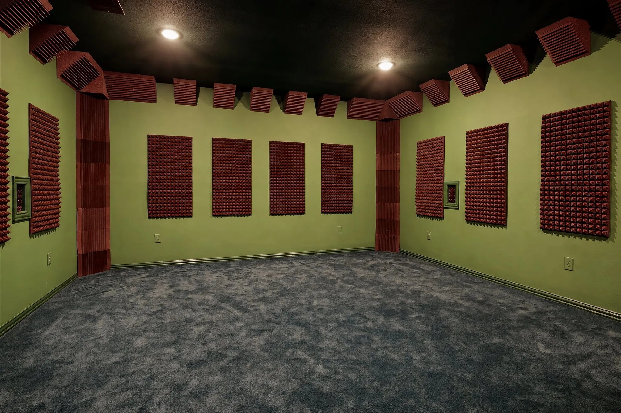Music room/recording studio can easily be utilized as a media room