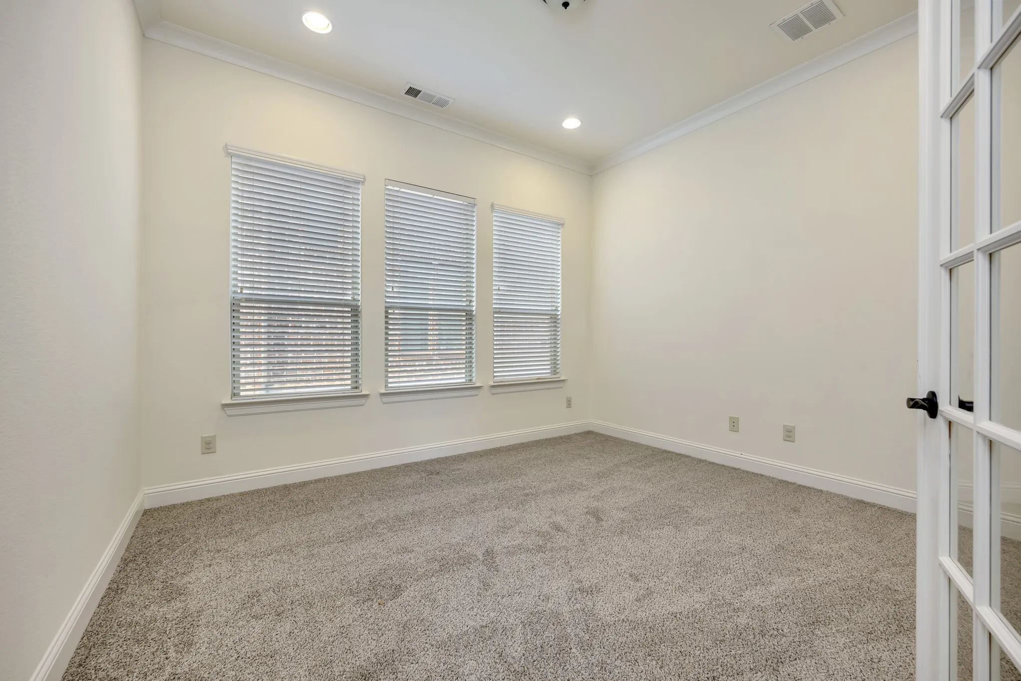 Private office with new carpet