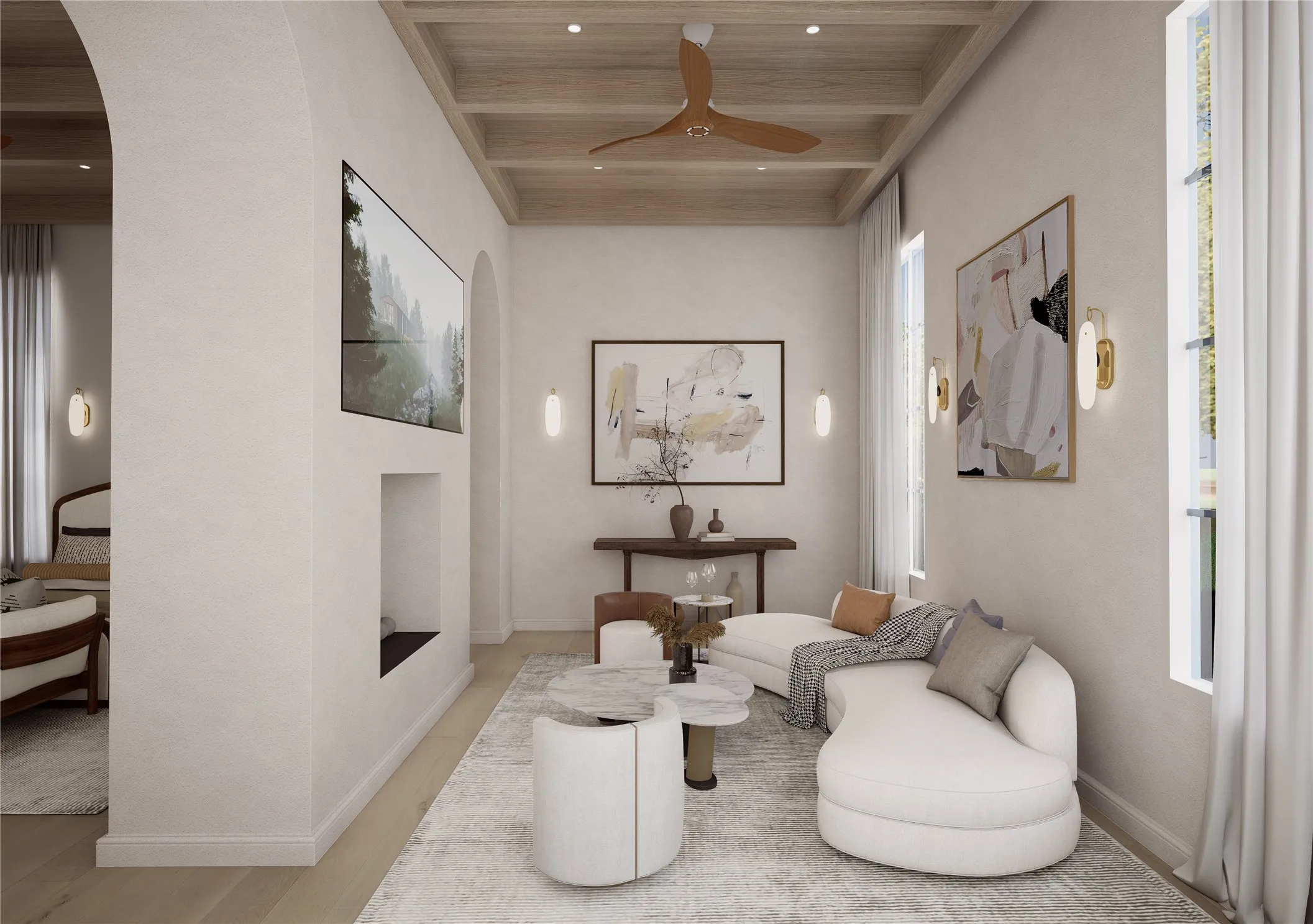 Sitting room in primary suite