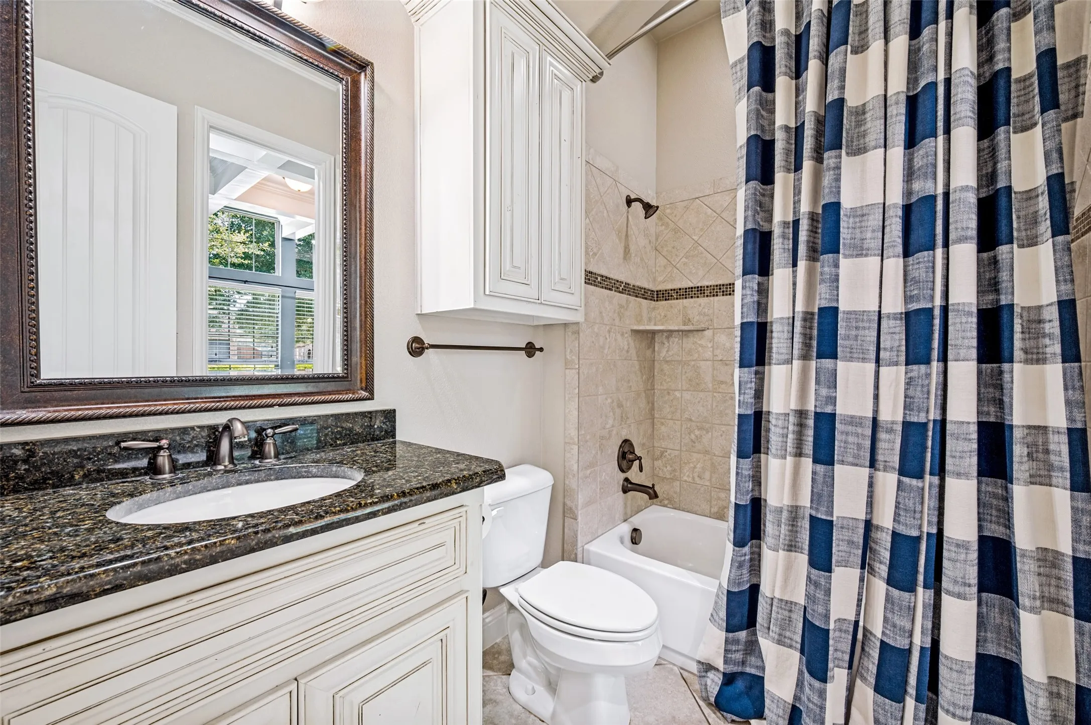 Full bath right off the office