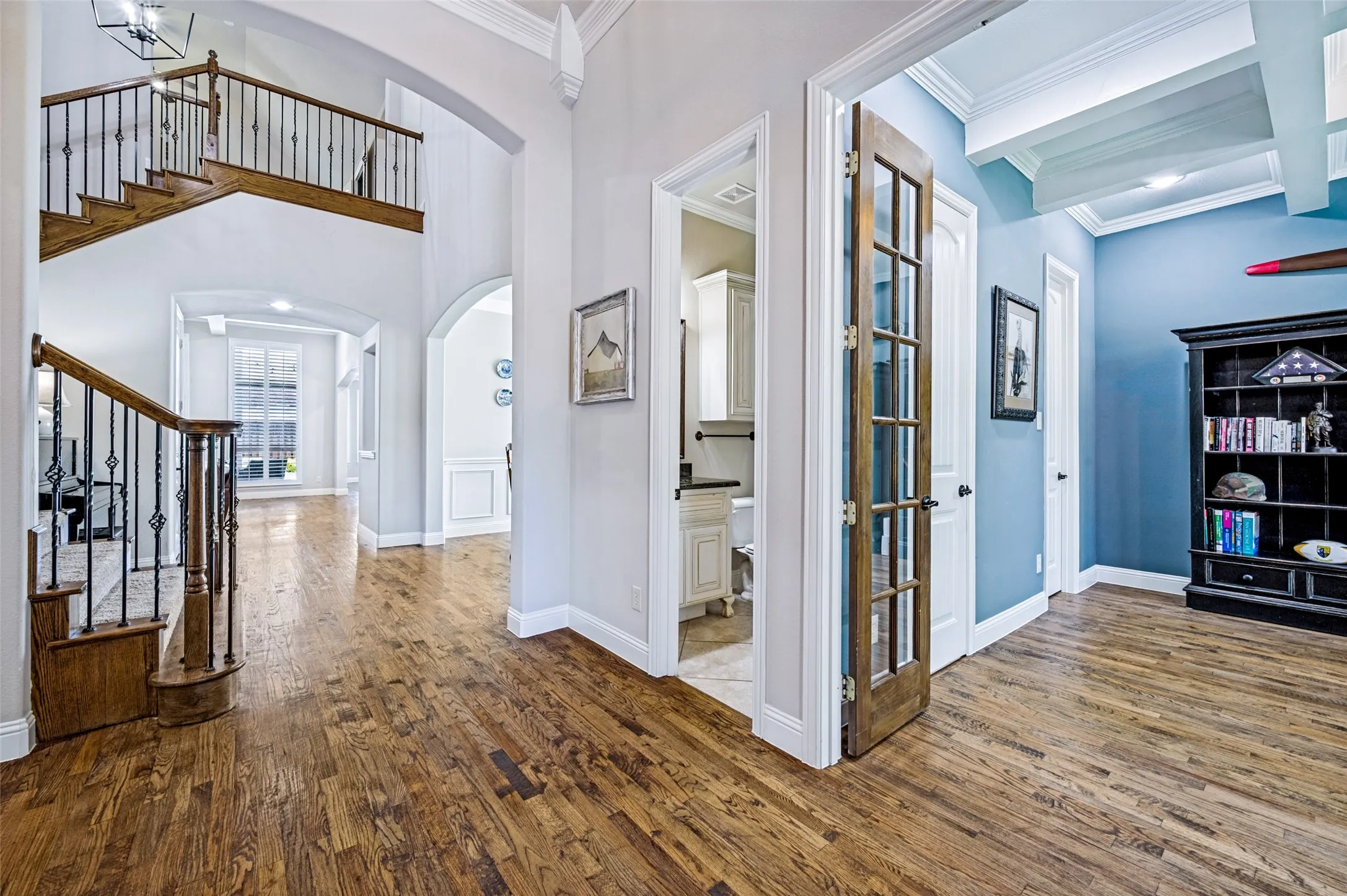 Entry with views into the office which could also be a 5th bedroom.