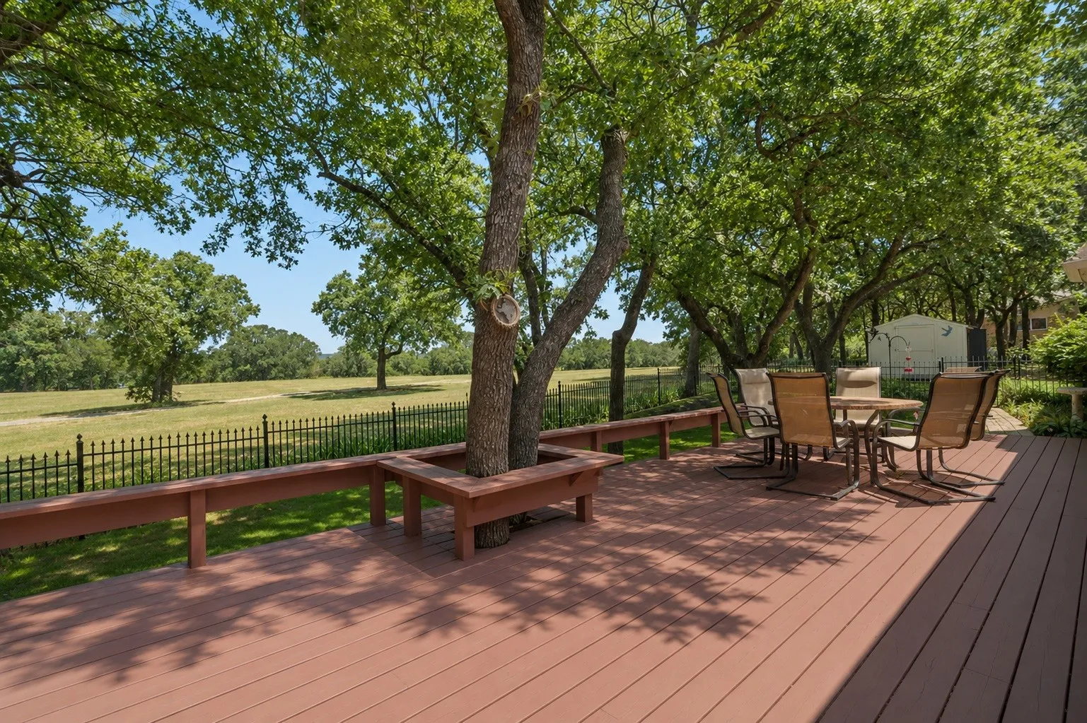 35x16 wooden entertainment deck
