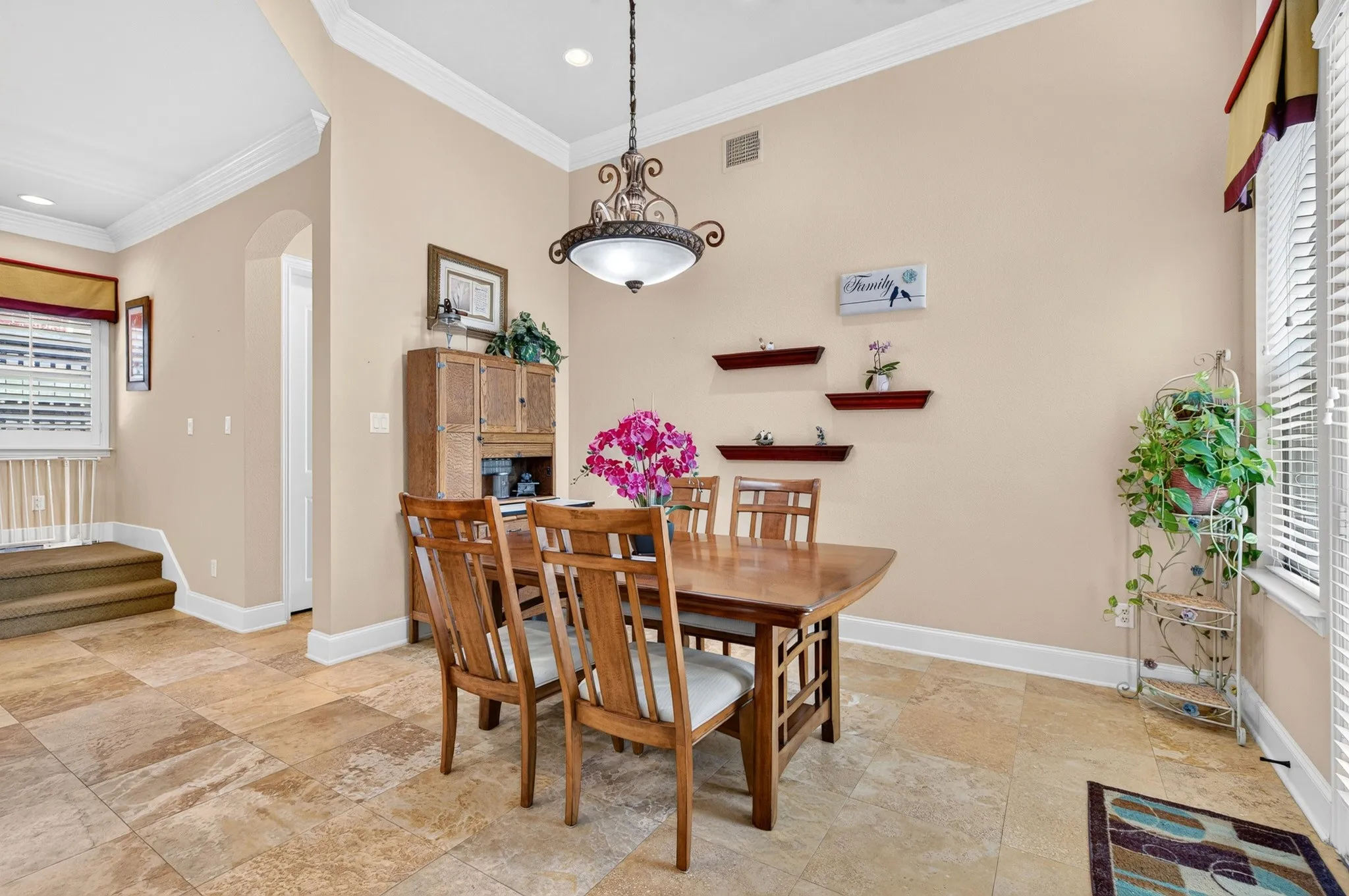 Plenty of natural Light enters.