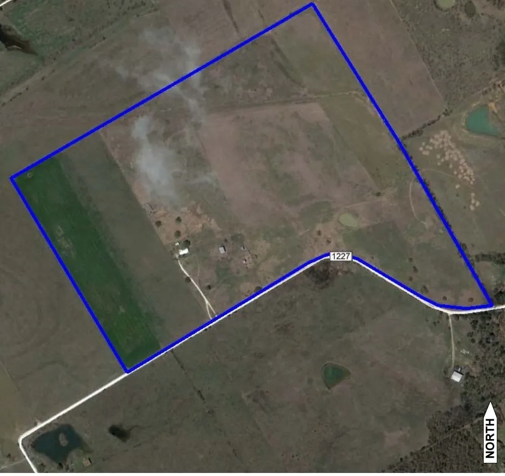 Property Boundary Overlay. Depicting the property's perimeter and surrounding geographical features