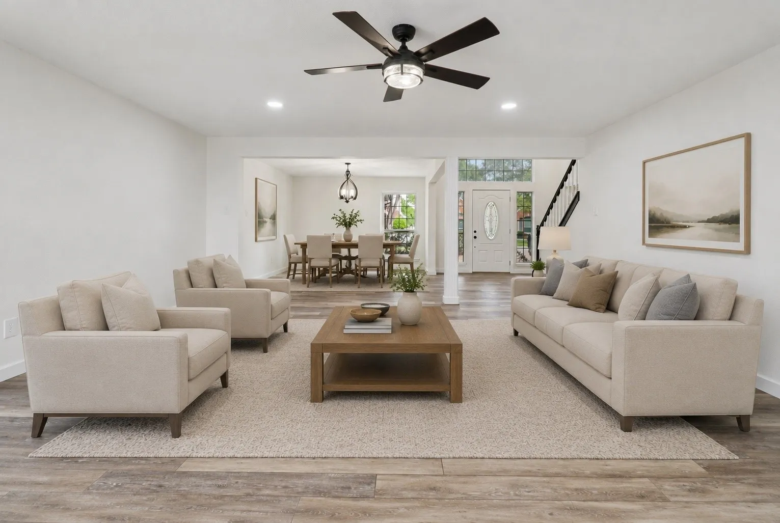 Open-concept living area designed for everyday living and entertaining.