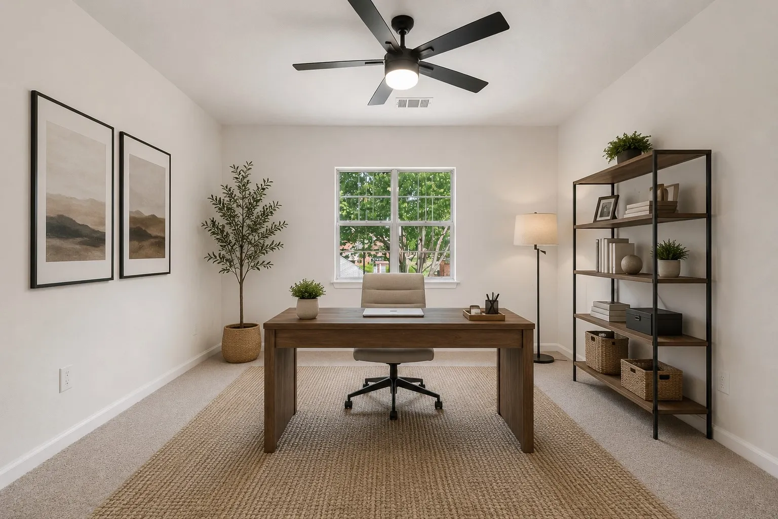 Dedicated home office/5th bedroom offering the perfect work-from-home space.
