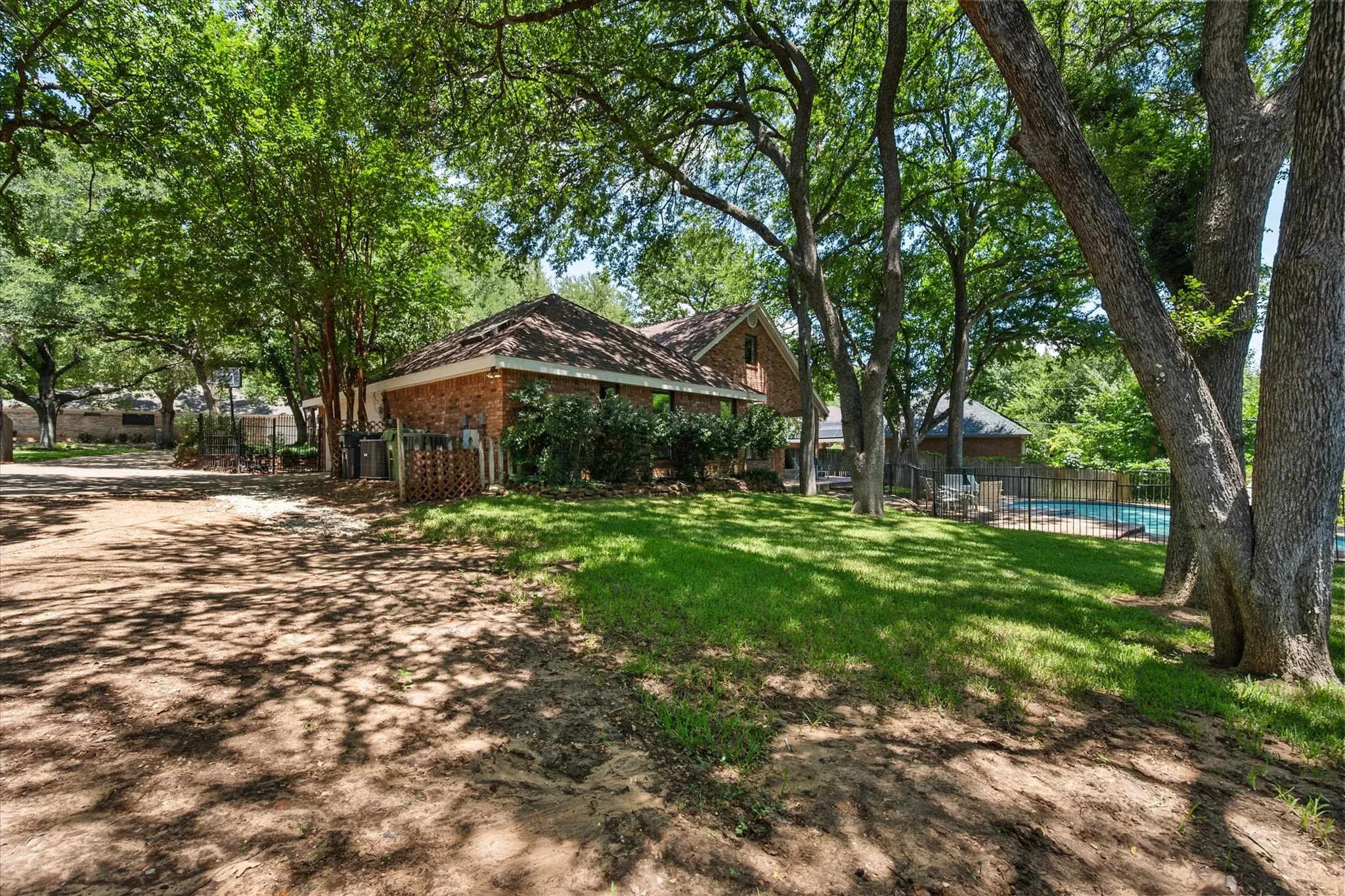 Extra parking in back with a shed