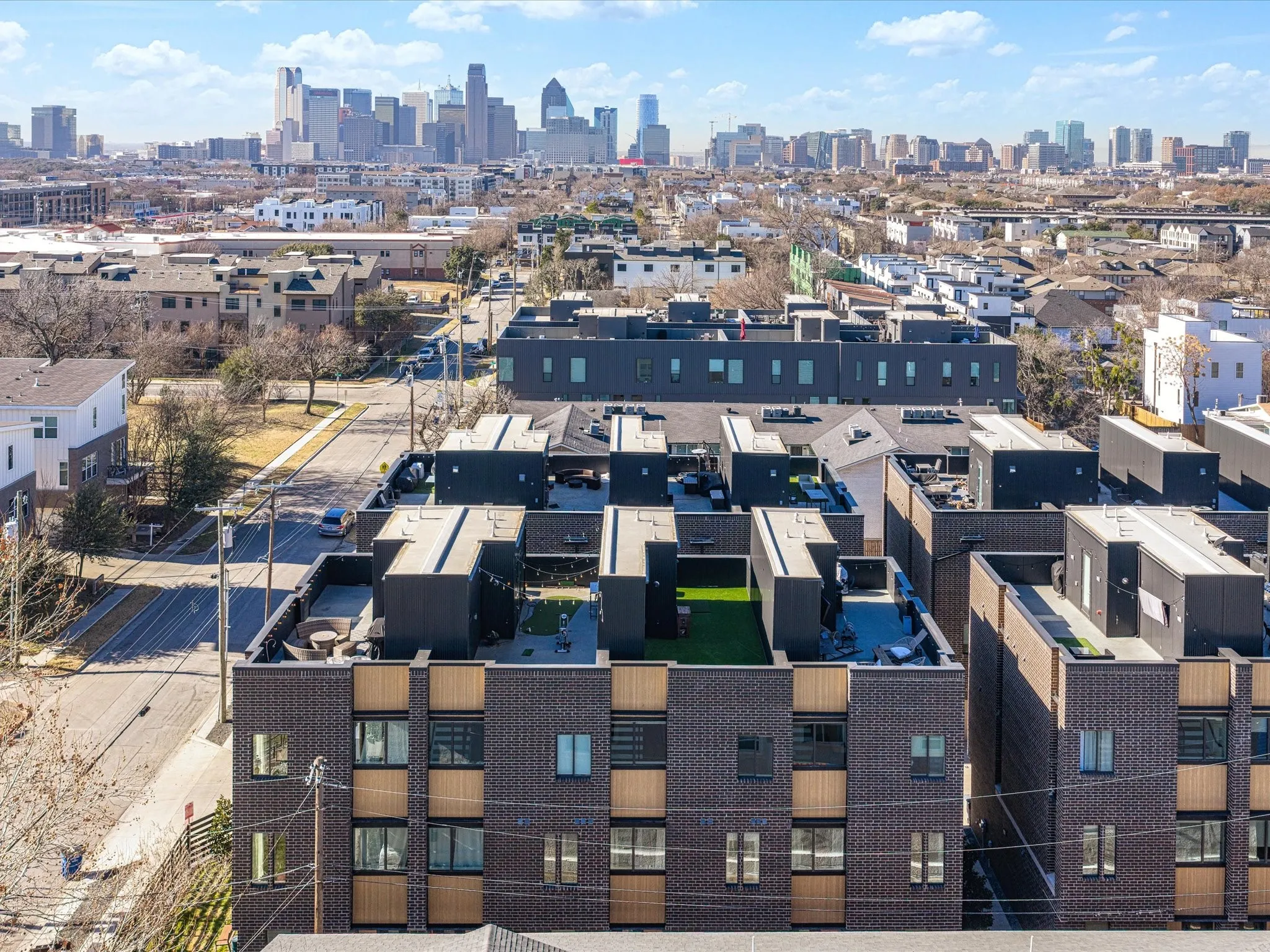 Drone / aerial view of skyline