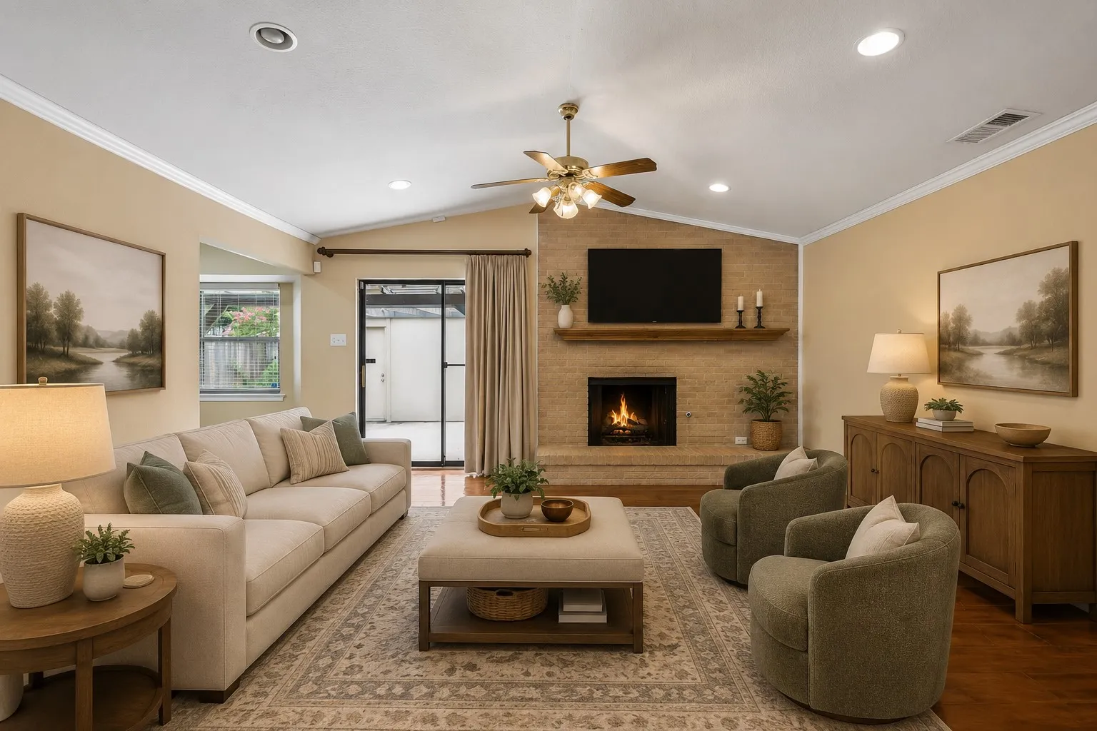 Family Room - virtually staged