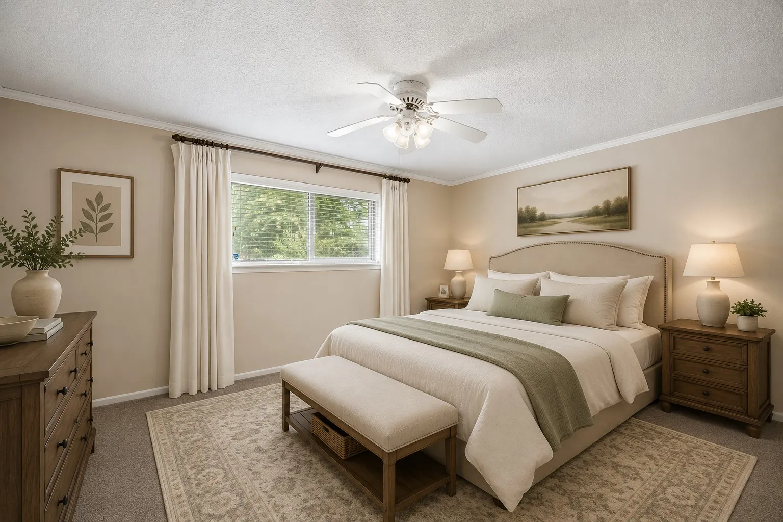 Primary Bedroom - virtually staged