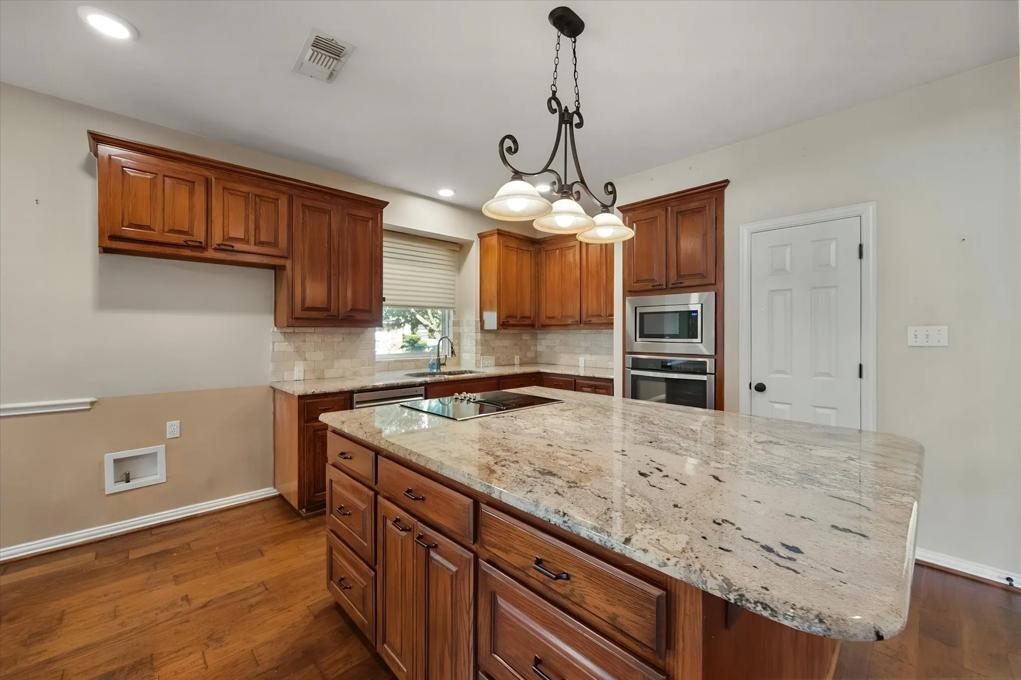 Large island in kitchen