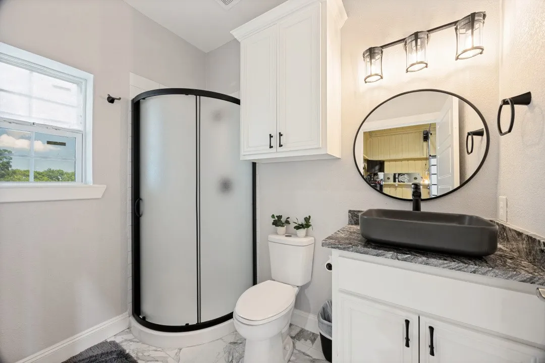 Shop Bathroom with Tankless Hot Water.