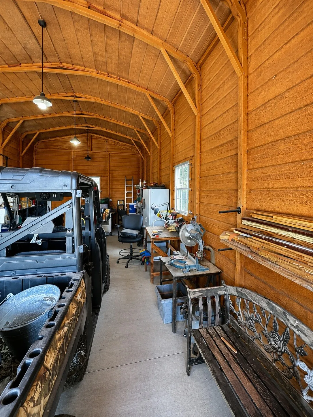18x42 spray foam insulation workshop, rv storage.
