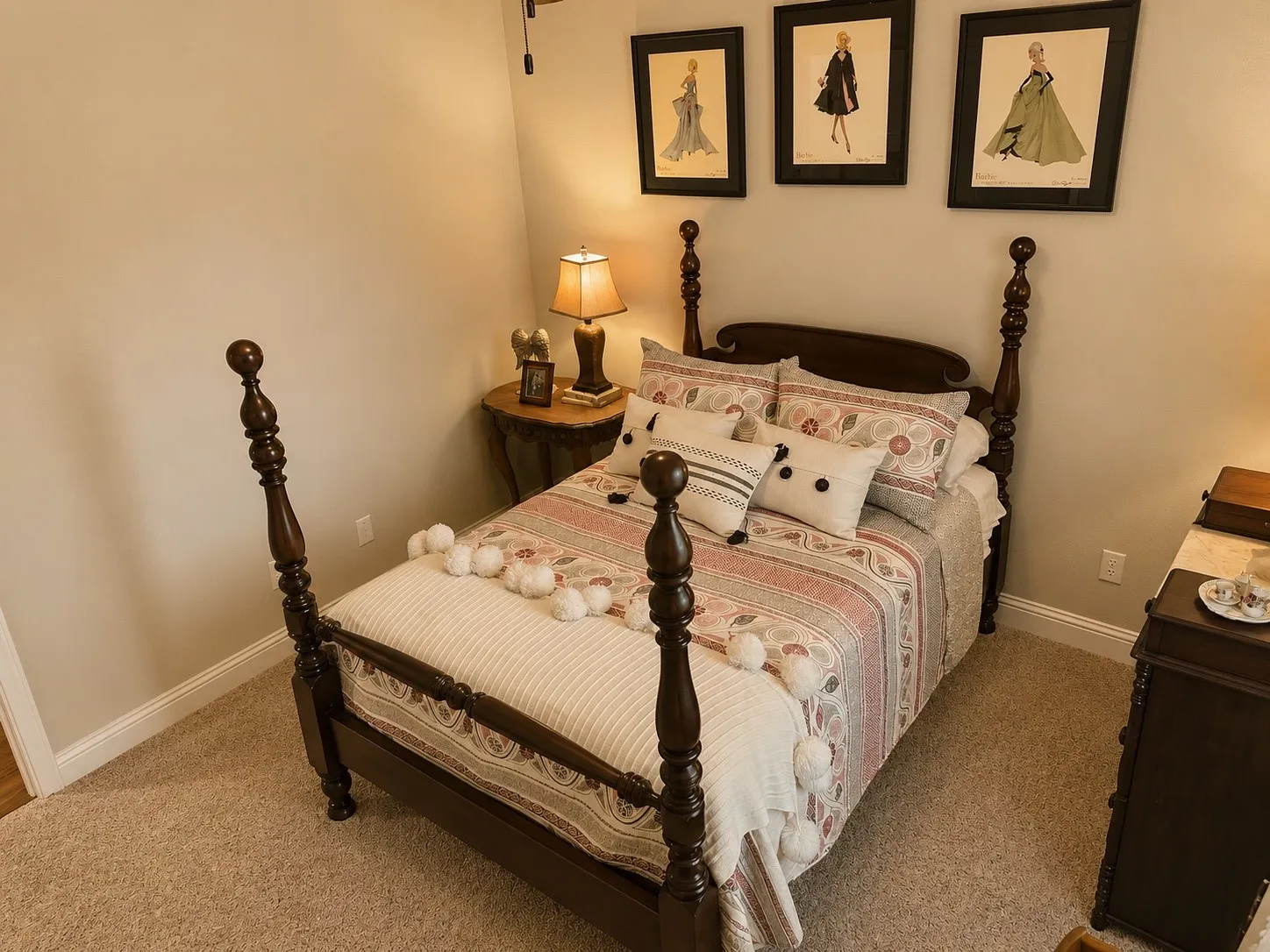 Bedroom featuring neutral wall paint and plush carpet flooring