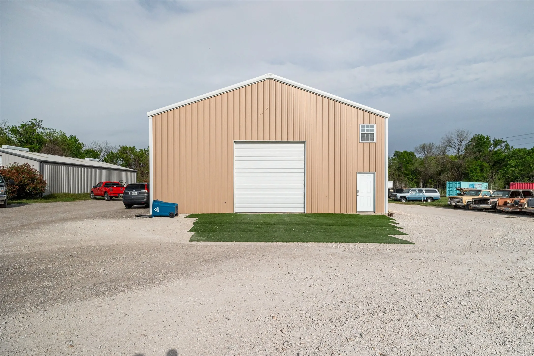 View of 40 X 70 Building with heat and air conditioned office and restroom