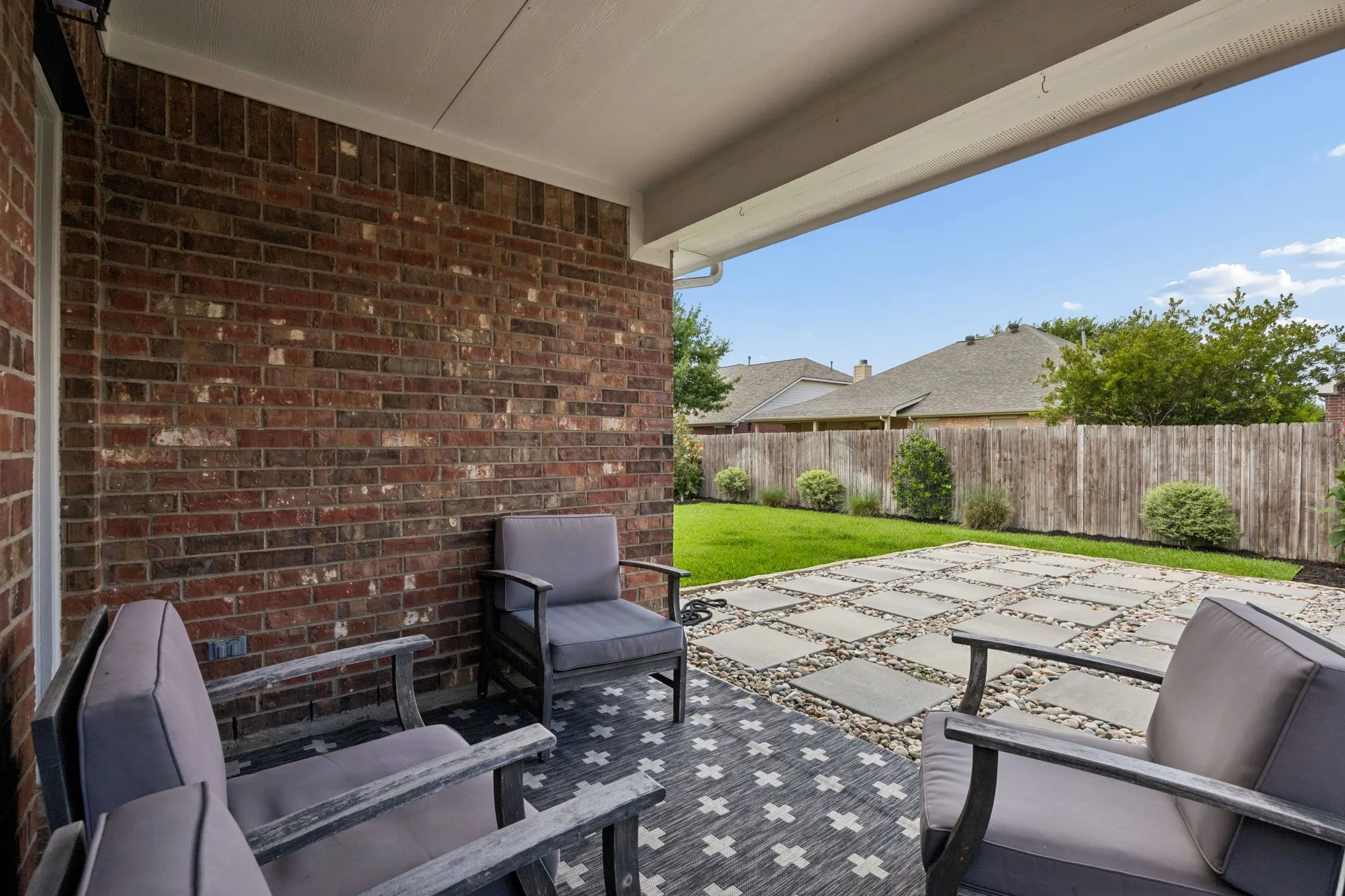 Covered patio.